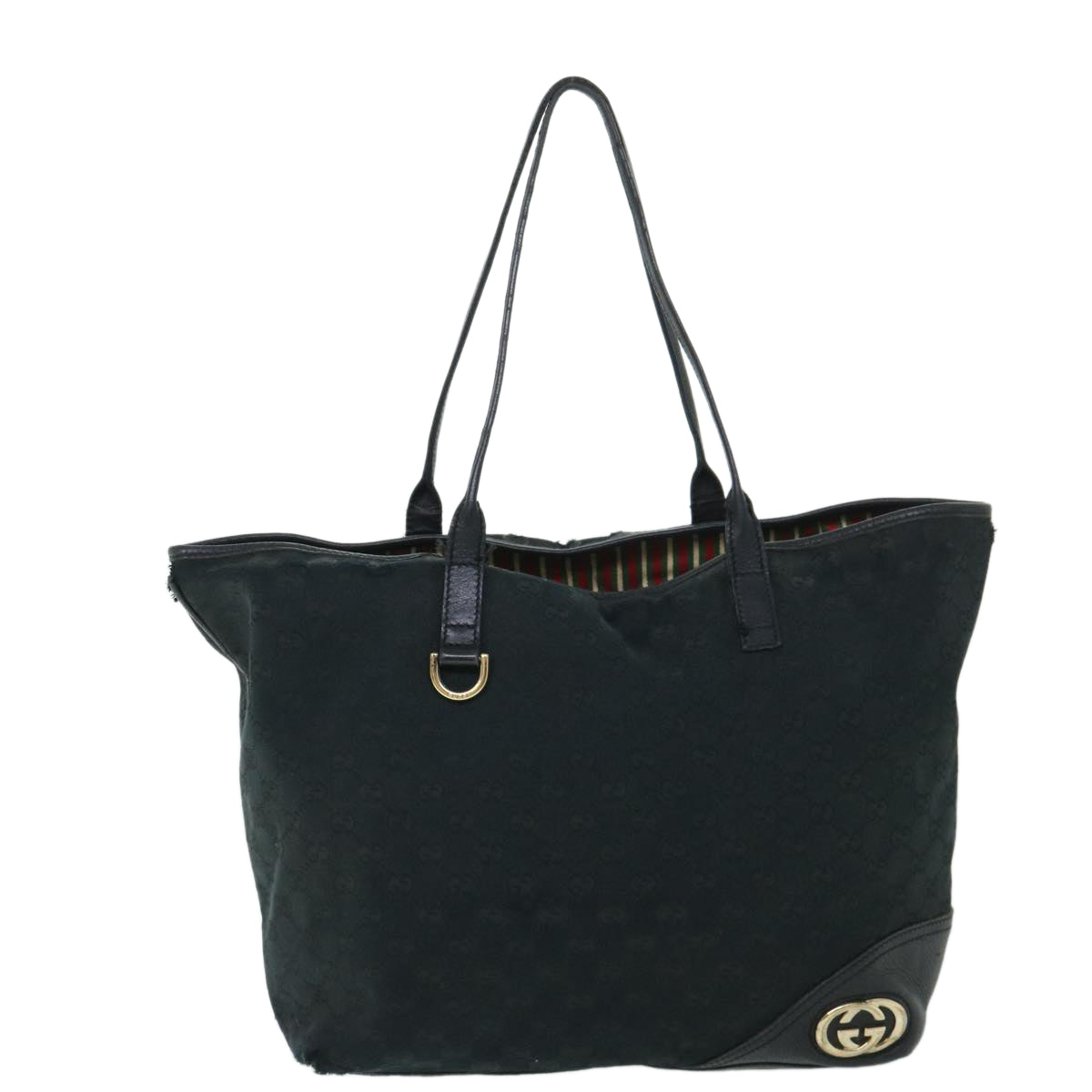 Luxury Gucci GG Canvas Tote Bag Black 169945  54808