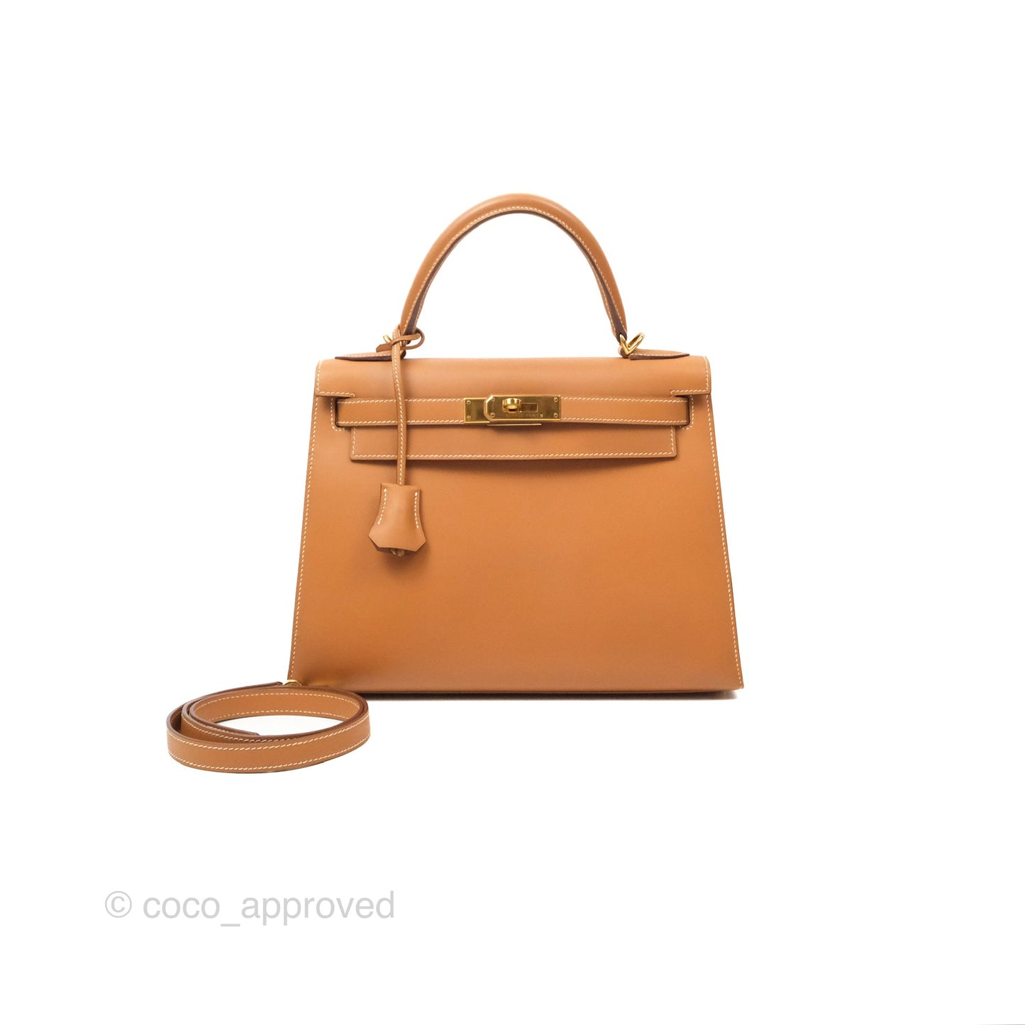 Hermès Vintage Kelly 28 Sellier Gold Calf Gold Hardware