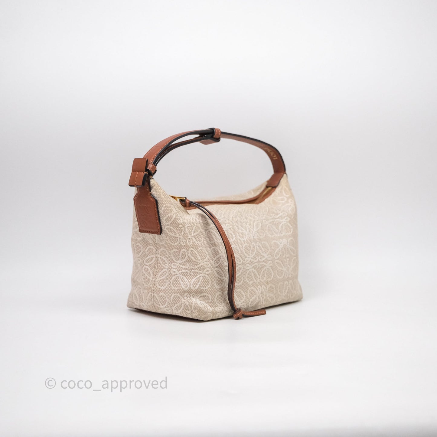 Loewe Top Handle Cubi Bag Anagram Jacquard