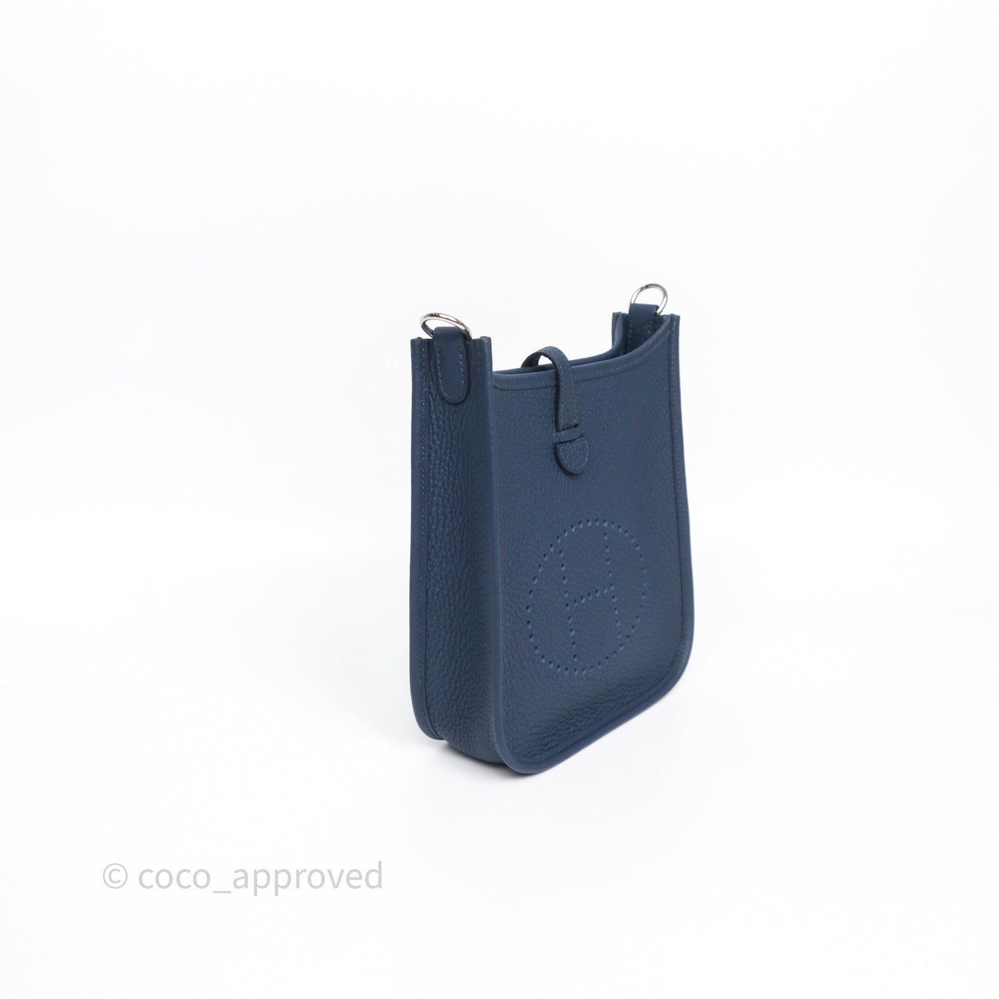 Hermès Mini Evelyne 16 7P Bleu de Prusse Clemence Palladium Hardware