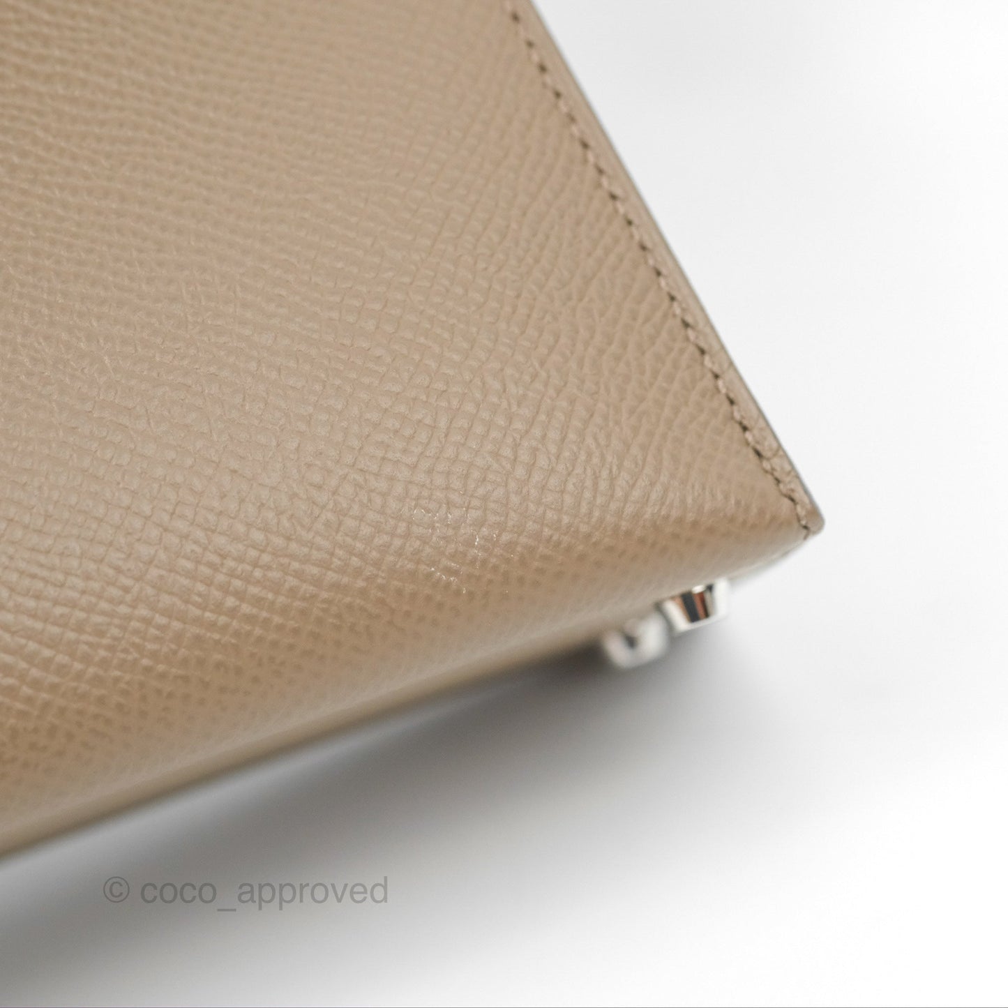 Hermès Mini Kelly II Etoupe 18/Alezan 3G/Biscuit 48 Epsom Palladium Hardware