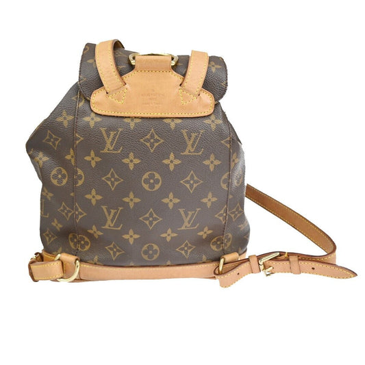 Louis Vuitton Montsouris Mm  Canvas Backpack Bag ()