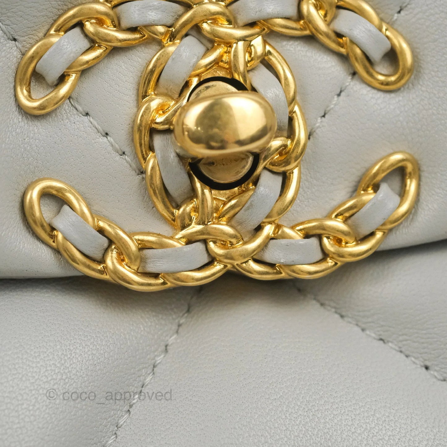 Chanel 19 Small Grey Lambskin Mixed Hardware