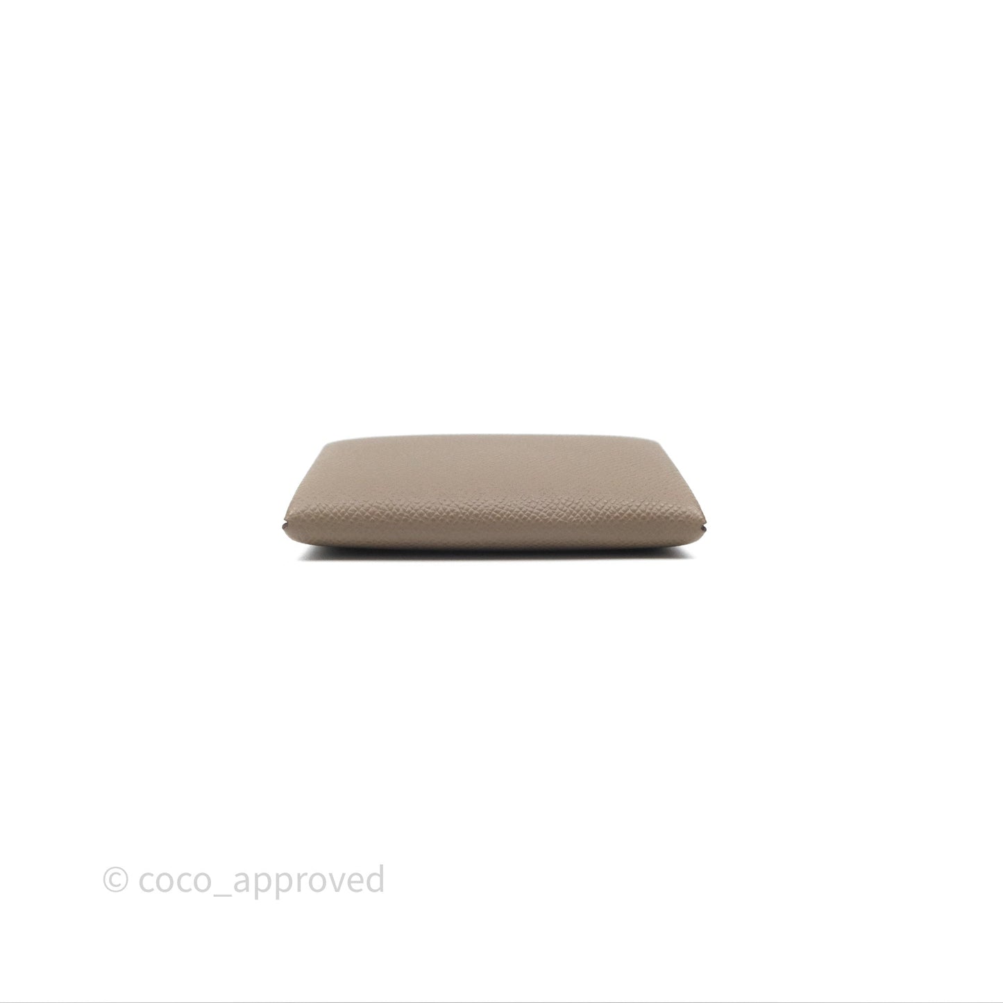 Hermès Calvi Card Holder Etoupe 18 Epsom