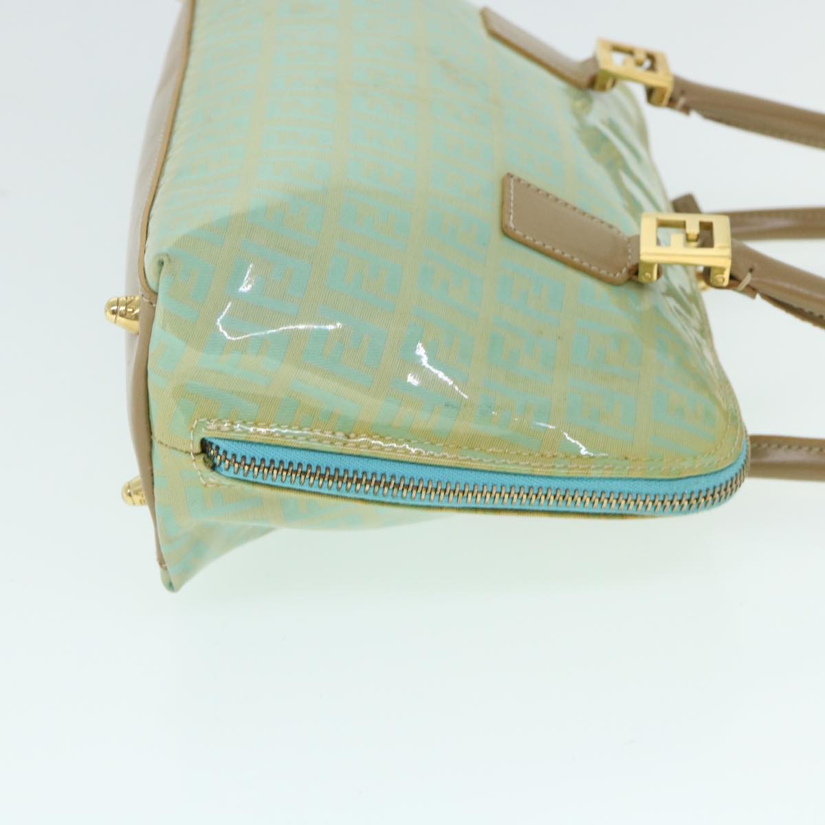 Luxury FendiZucchino Canvas Shoulder Bag Coated Canvas Blue54908