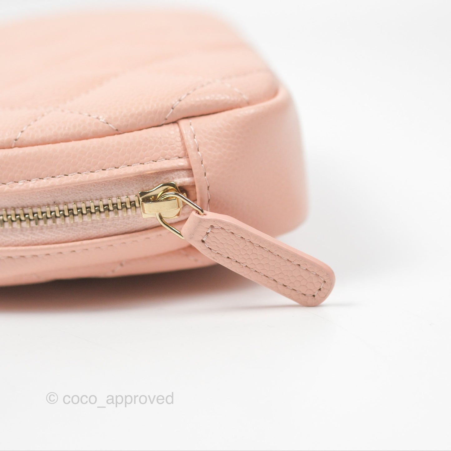 Chanel Small Classic Pouch Light Beige Caviar Gold Hardware