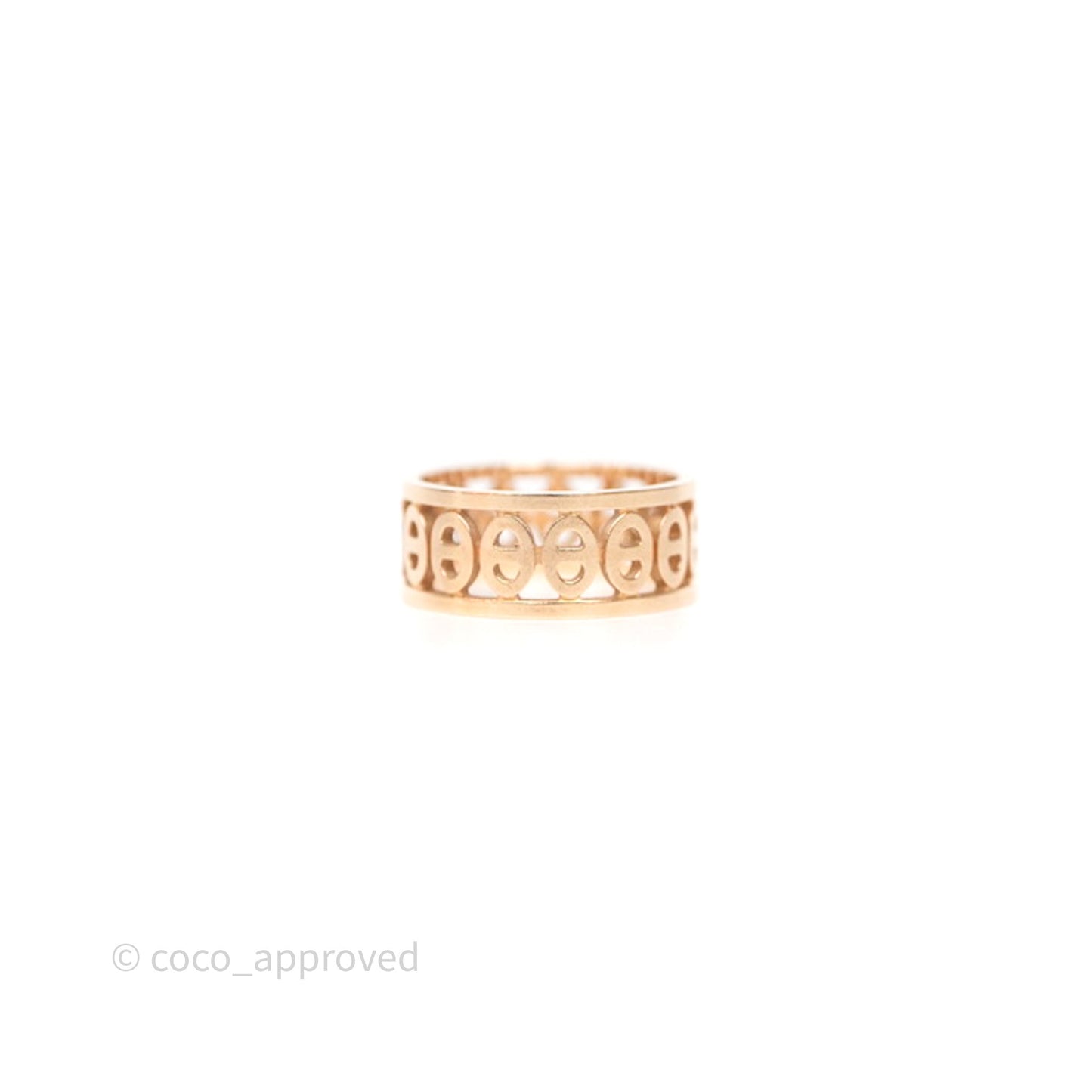 Hermès Chaine d Ancre Divine Ring Rose Gold Size 52
