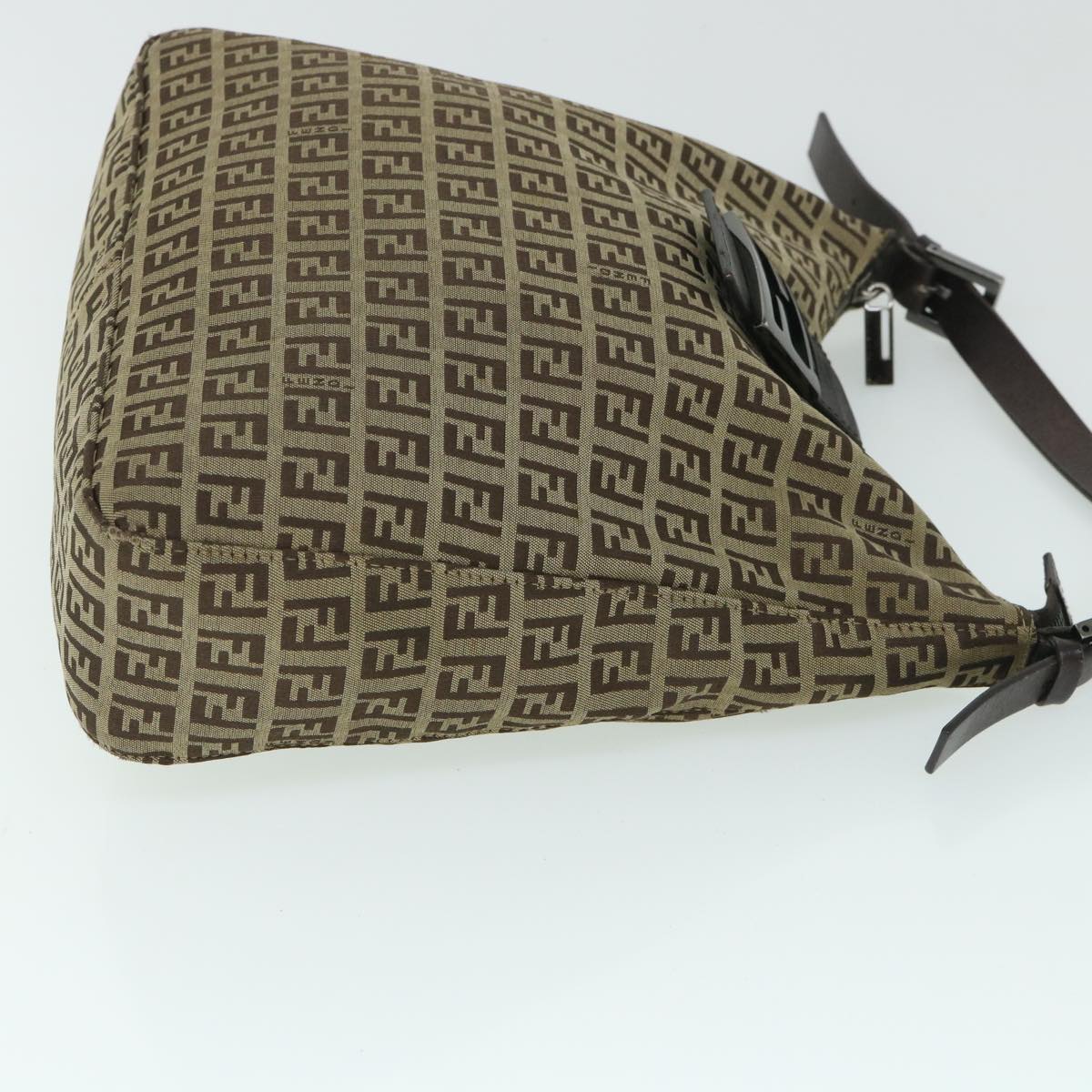 Luxury FendiZucchino Canvas Mamma Baguette Shoulder Bag Brown54964