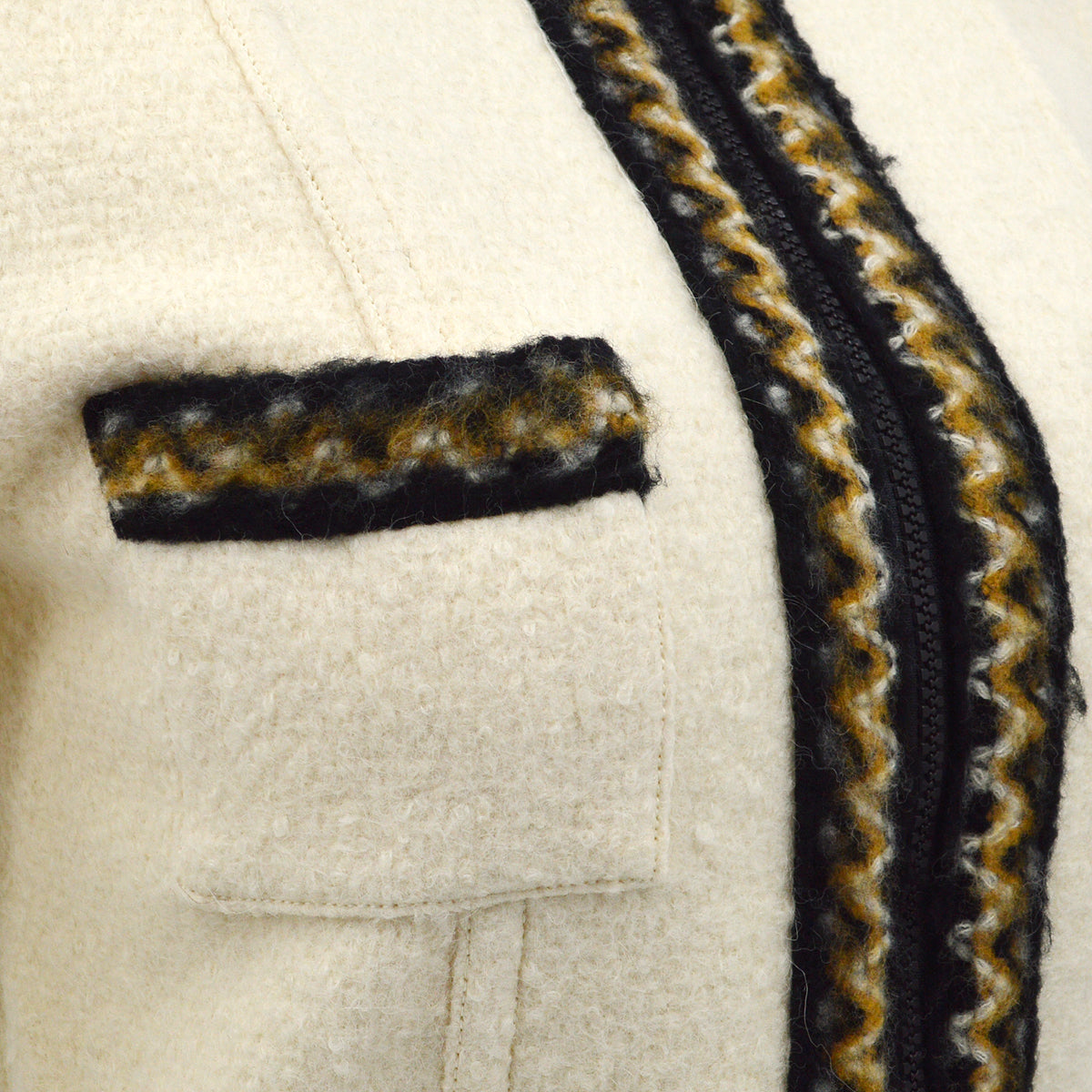 Chanel Sport Line Zip Up Jacket Ivory 96A #38