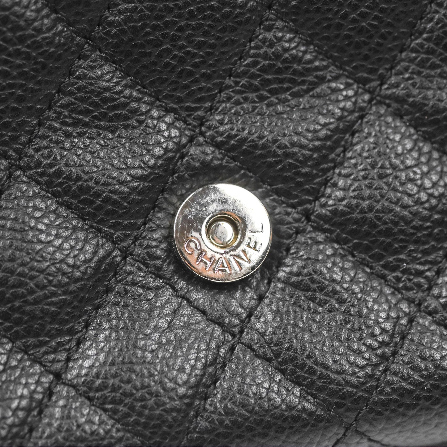 Chanel Reissue Quilted Belt Bag Black Caviar Silver Hardware