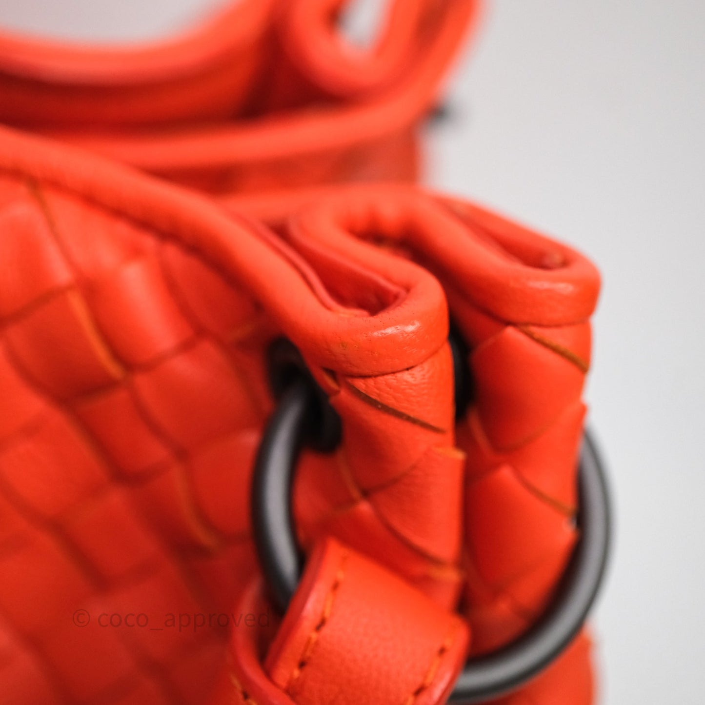 Bottega Veneta Nappa Intrecciato Parachute Tote Bag Orange