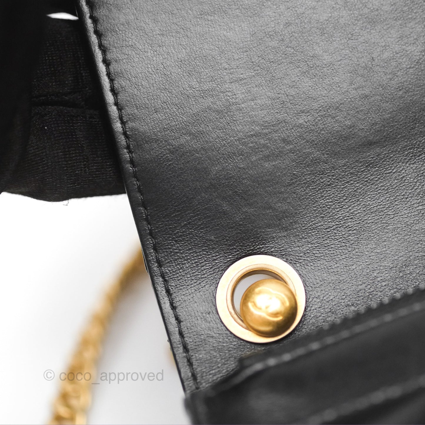 Chanel All Slide Wallet on Chain WOC Adjustable Chain Quilted Black Lambskin 22K