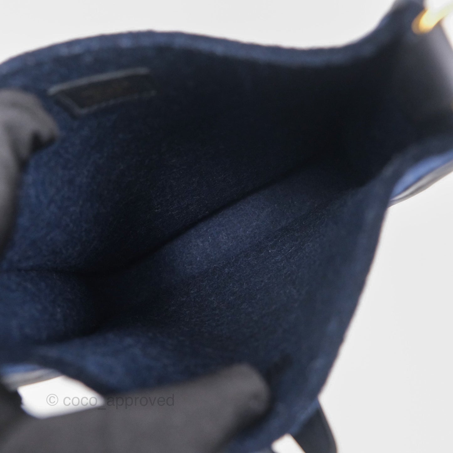 Hermès Mini Evelyne 16 Wooly Bleu Nuit 2Z / Swift Noir 89 Gold Hardware