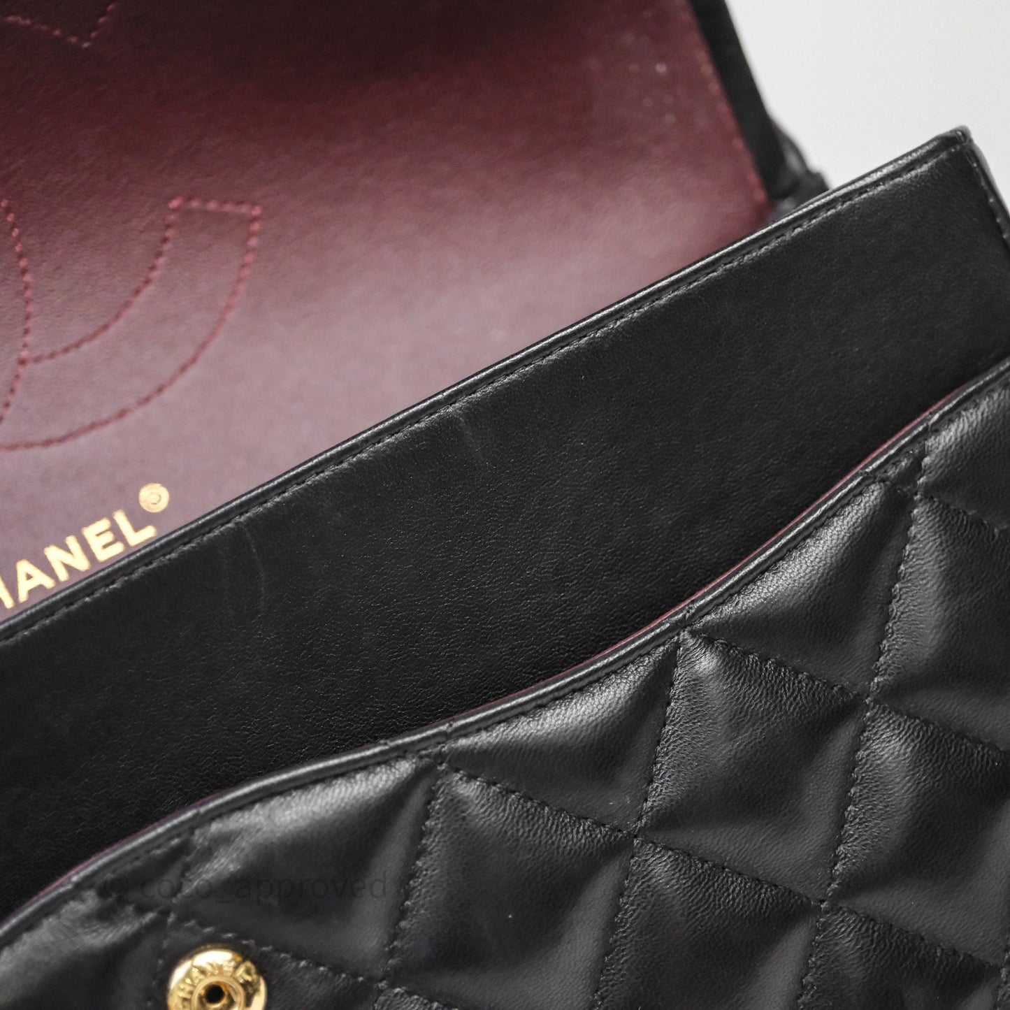 Chanel Classic Jumbo Double Flap Black Lambskin Bag Gold Hardware