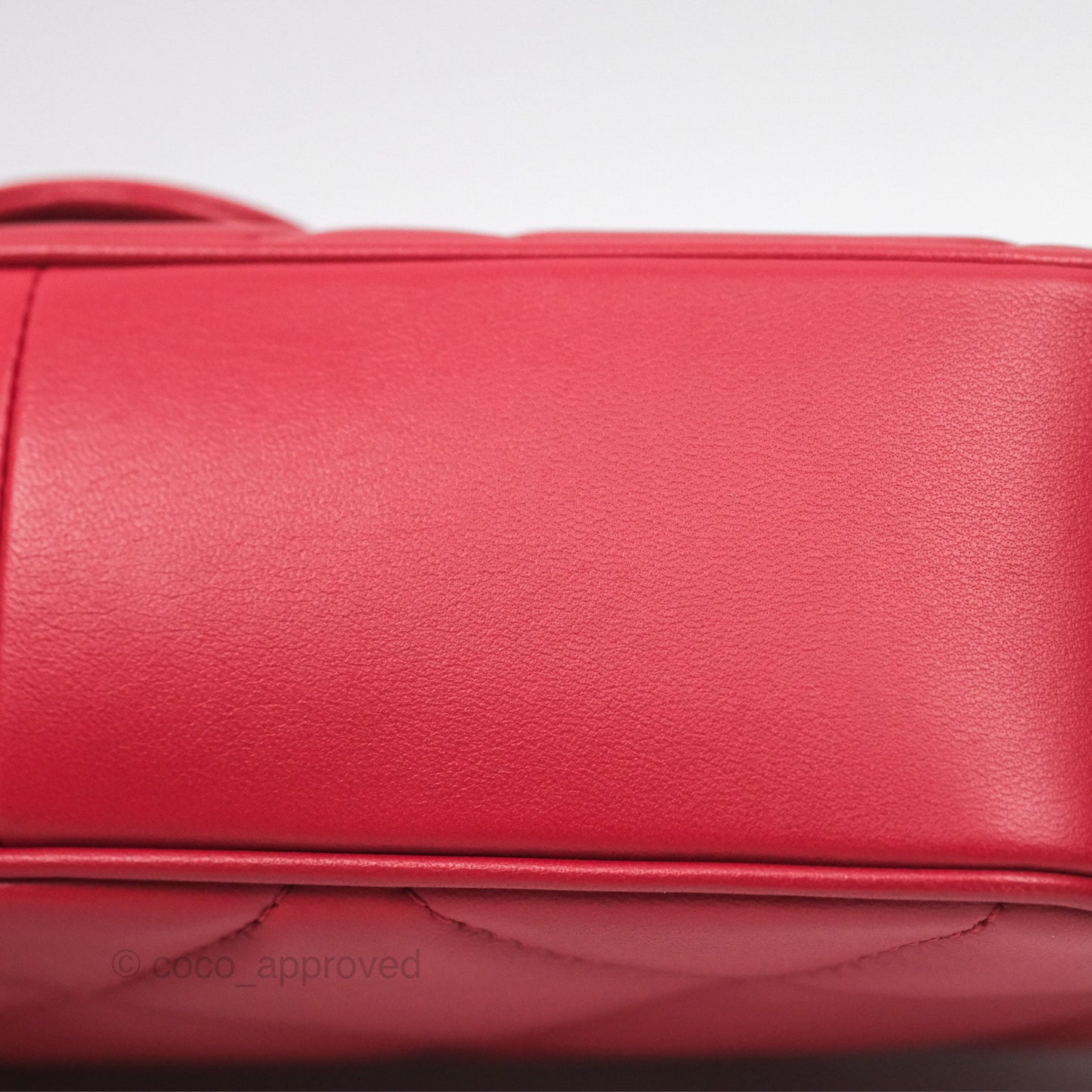 Chanel Easy Carry Flap Bag With Handle Red Lambskin Gold Hardware