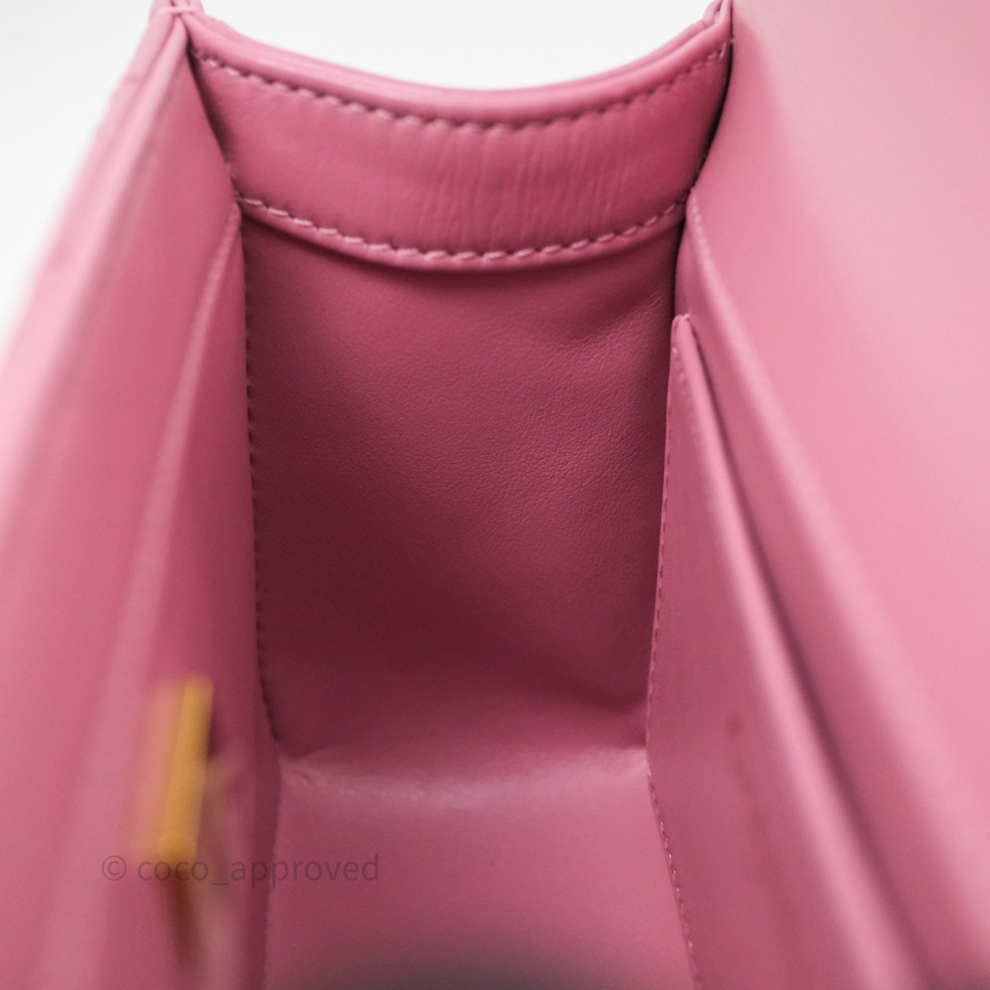 Chanel Quilted Mini Perfect Fit Adjustable Pink Calfskin Gold Hardware