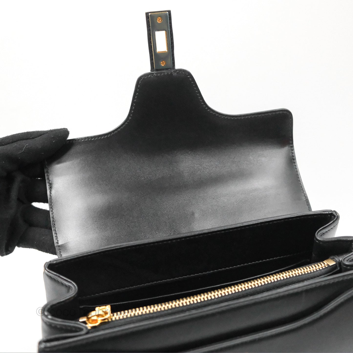 Celine Small 16 Bag Black Satinated Calfskin