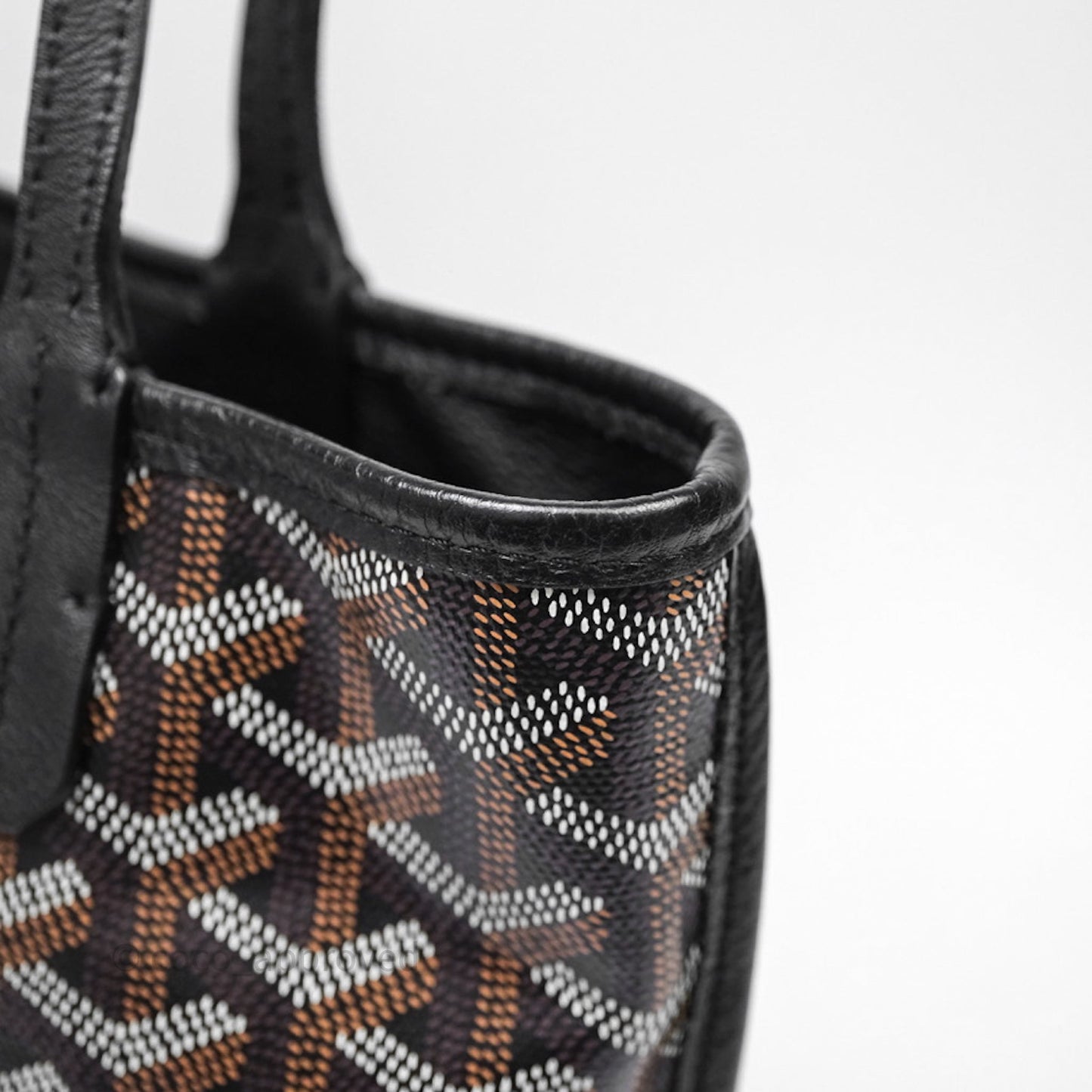 Goyard Anjou Mini Bag Goyardine Canvas Black