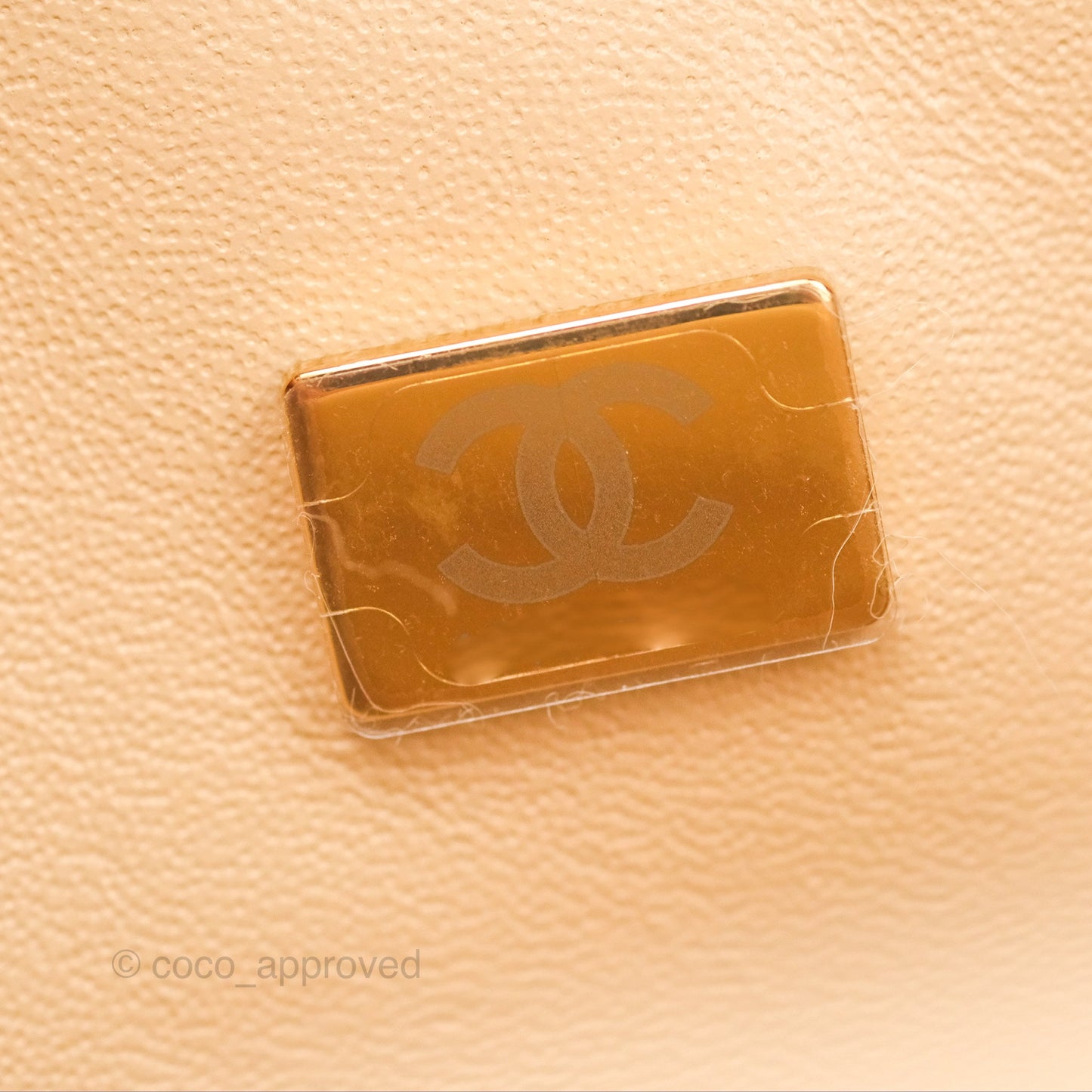 Chanel Classic M/L Medium Flap Quilted Beige Lambskin Gold Hardware