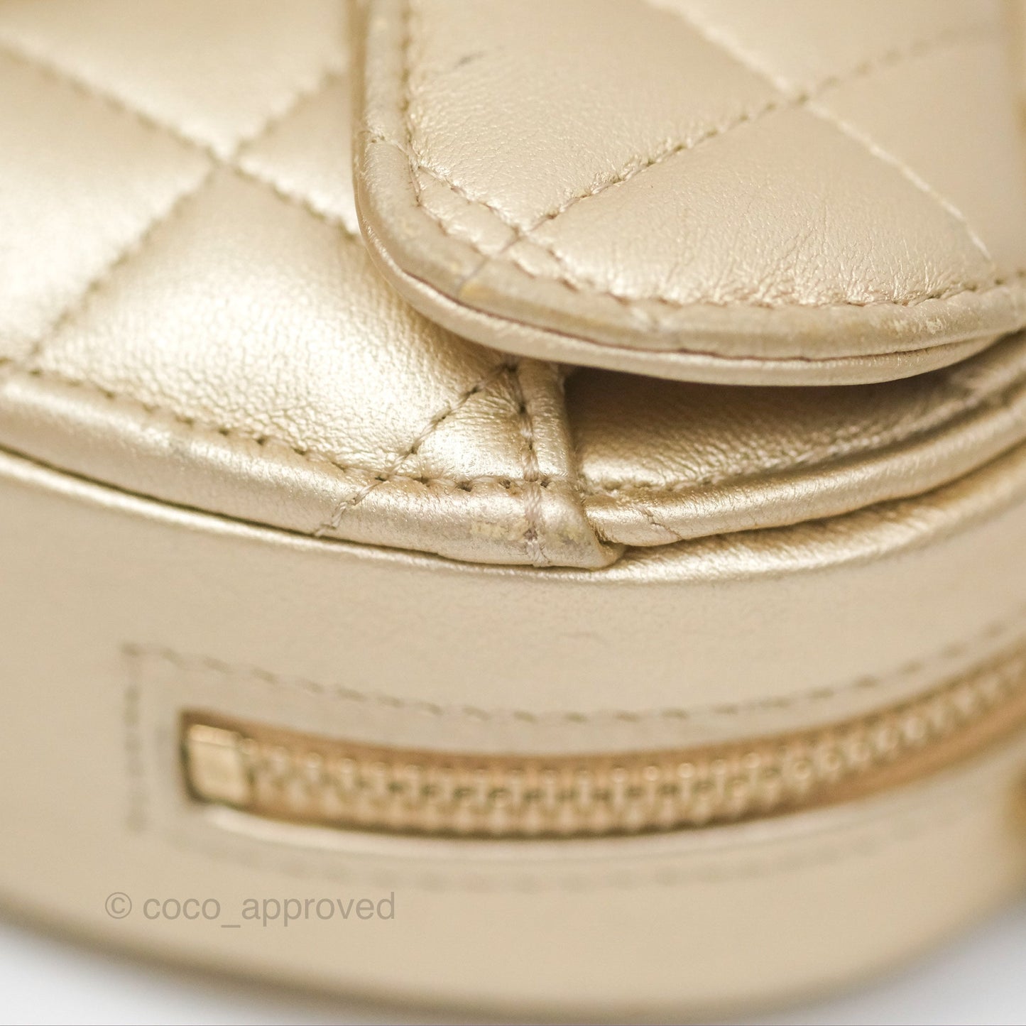 Chanel Small Heart Bag Gold Lambskin Gold Hardware 22S
