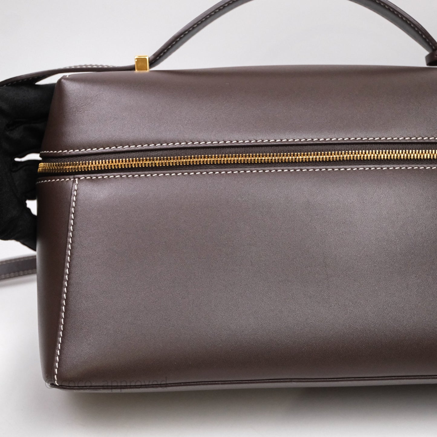 Loro Piana Extra Bag L27 Dark Choco Licorice Smooth Calfskin