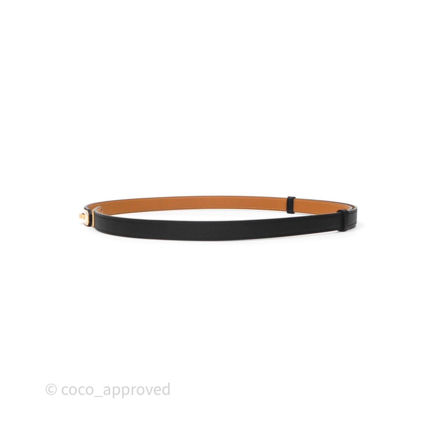 Hermès Kelly 18 Belt Black Epsom Gold Hardware