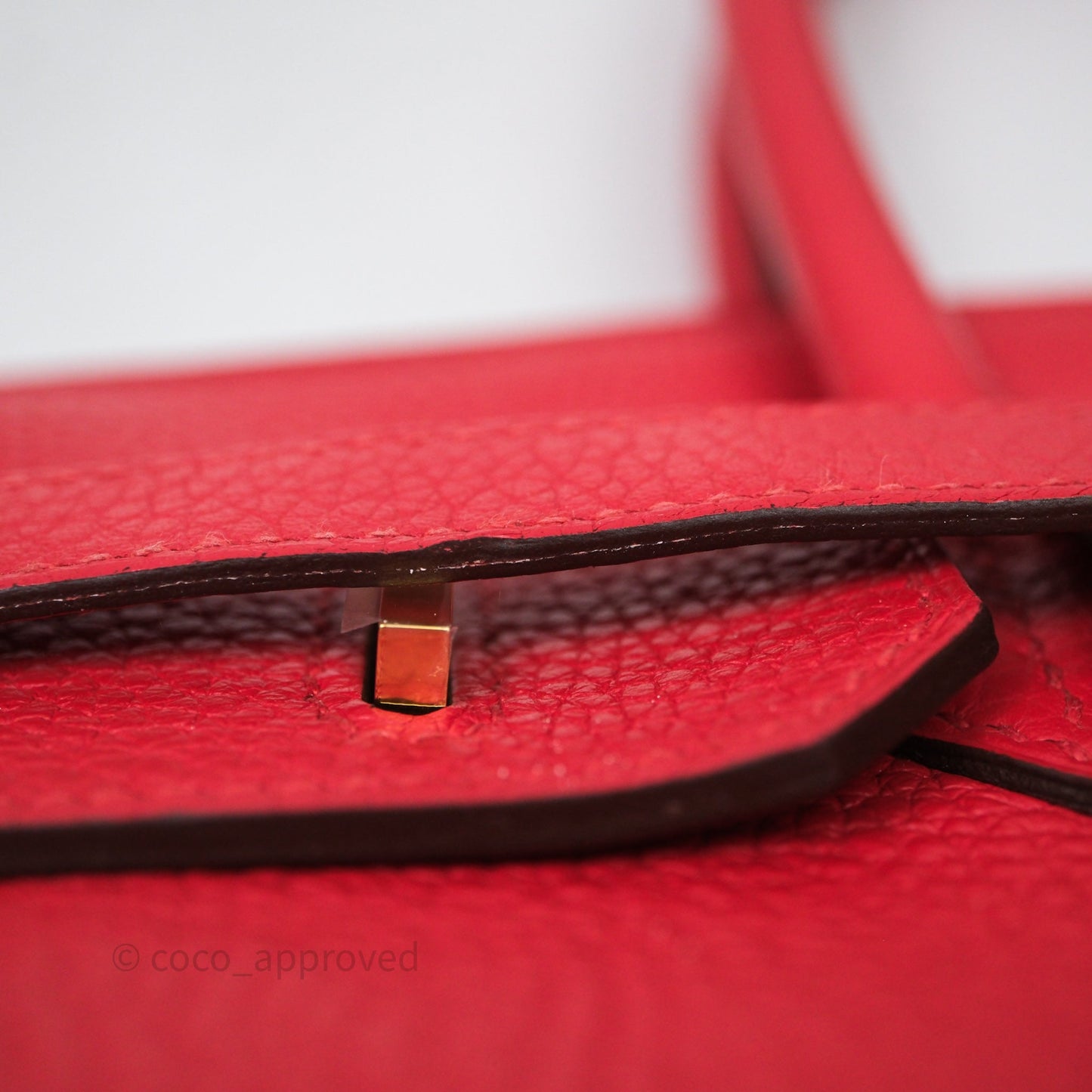 Hermes Birkin 30 Rouge Togo Gold Hardware