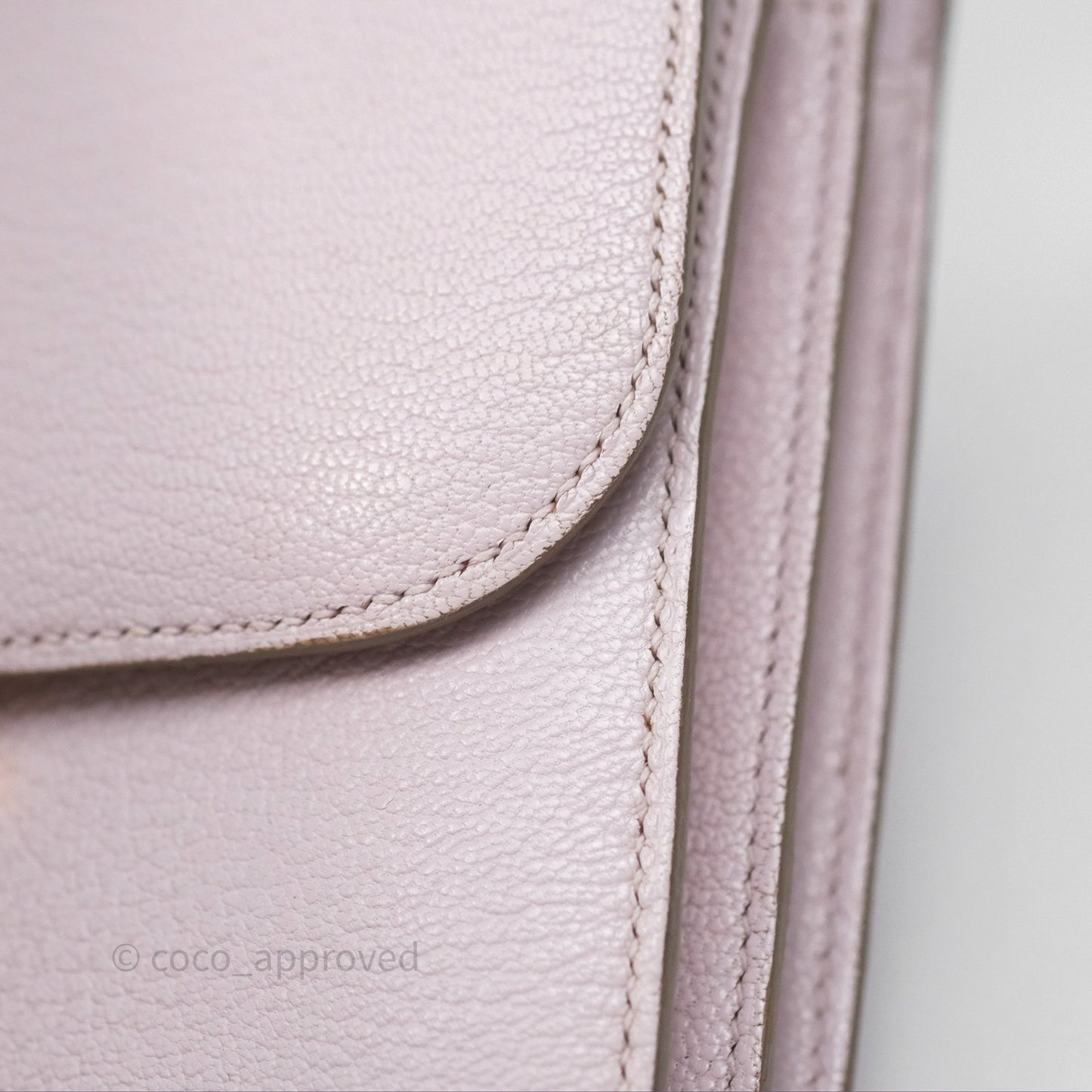 Hermès Constance Mini 18cm Mauve Pale Chevre Mysore Rose Gold Hardware