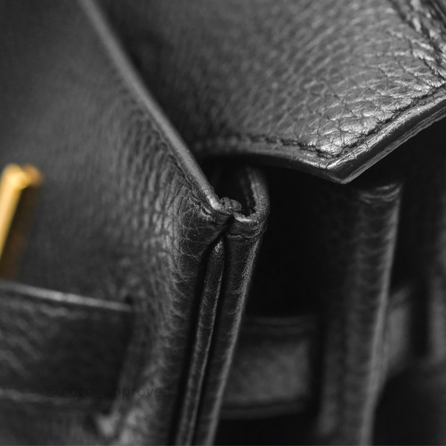 Hermès Birkin 30 Retourne Noir 89 Clemence Gold Hardware