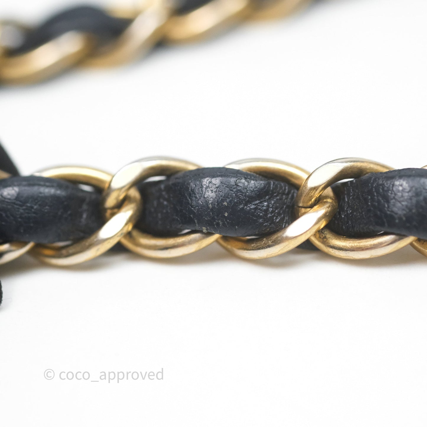 Chanel Medium Chevron Surpique Flap Navy Calfskin Aged Gold Hardware