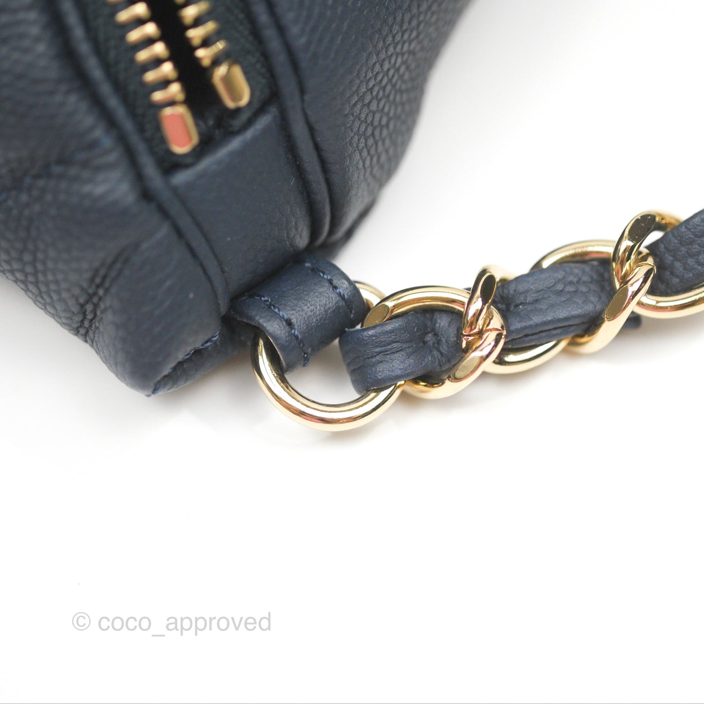 Chanel Business Affinity Waist Belt Bag Navy Caviar Gold Hardware