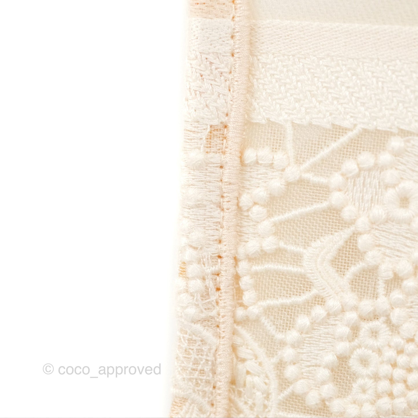 Dior Small Book Tote Natural Macramé-Effect Embroidery