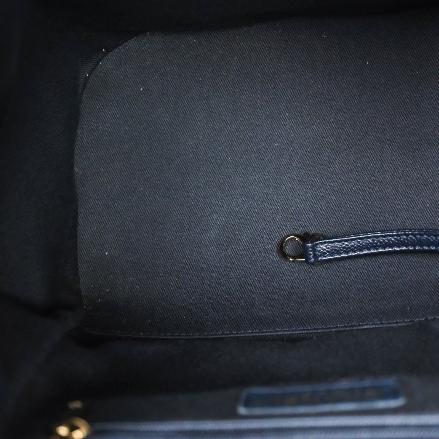 Chanel Quilted Business Affinity Backpack Navy Caviar Light Gold Hardware