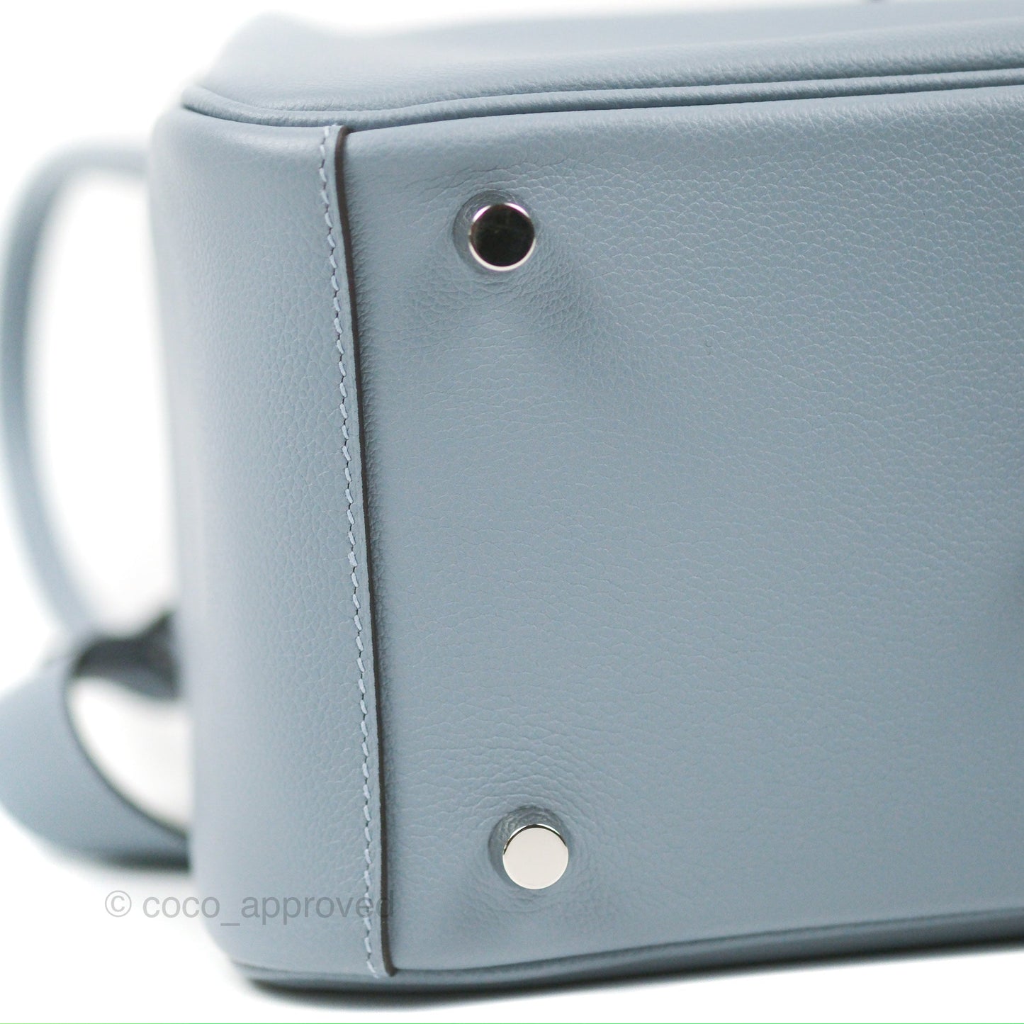 Hermès Lindy 26 Bleu Lin Evercolor Palladium Hardware