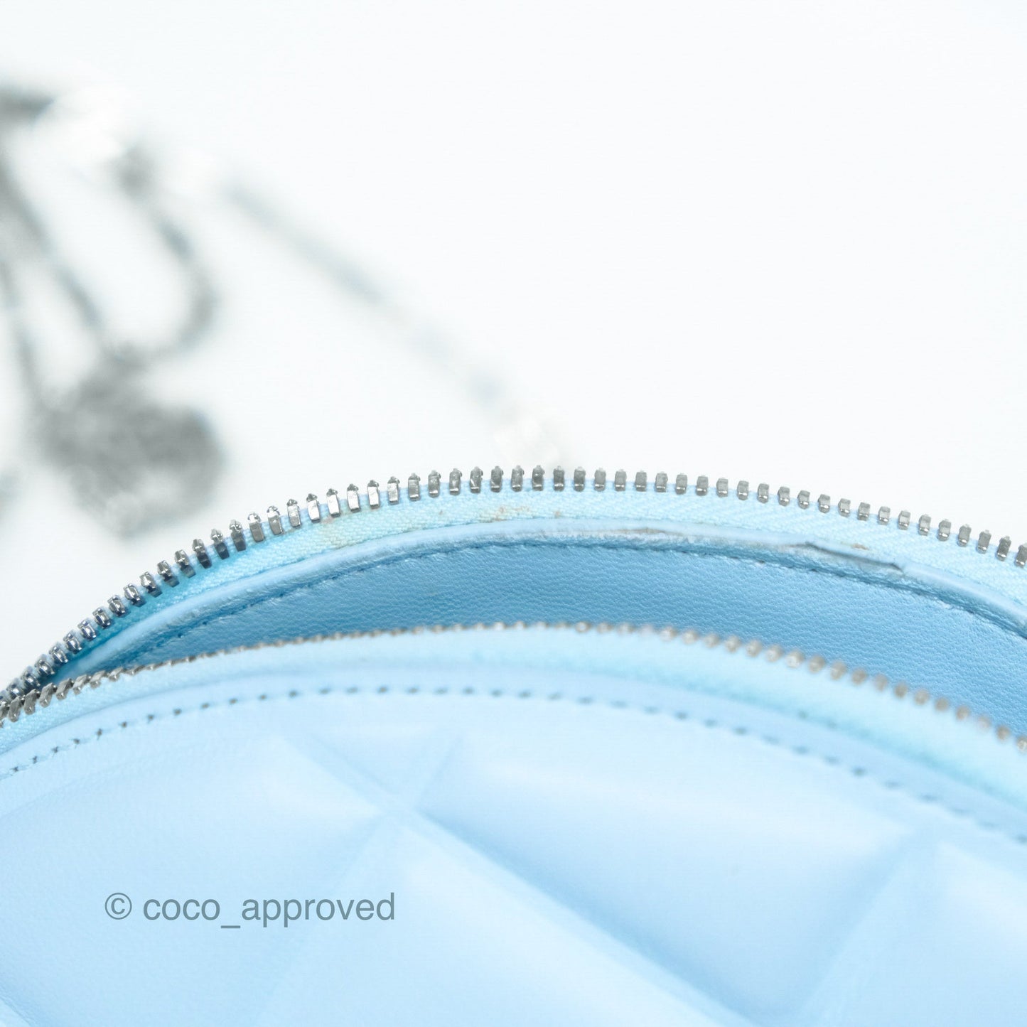 Bottega Veneta Mini Half Moon Bag Topazio Blue Nappa Lambskin Silver Hardware