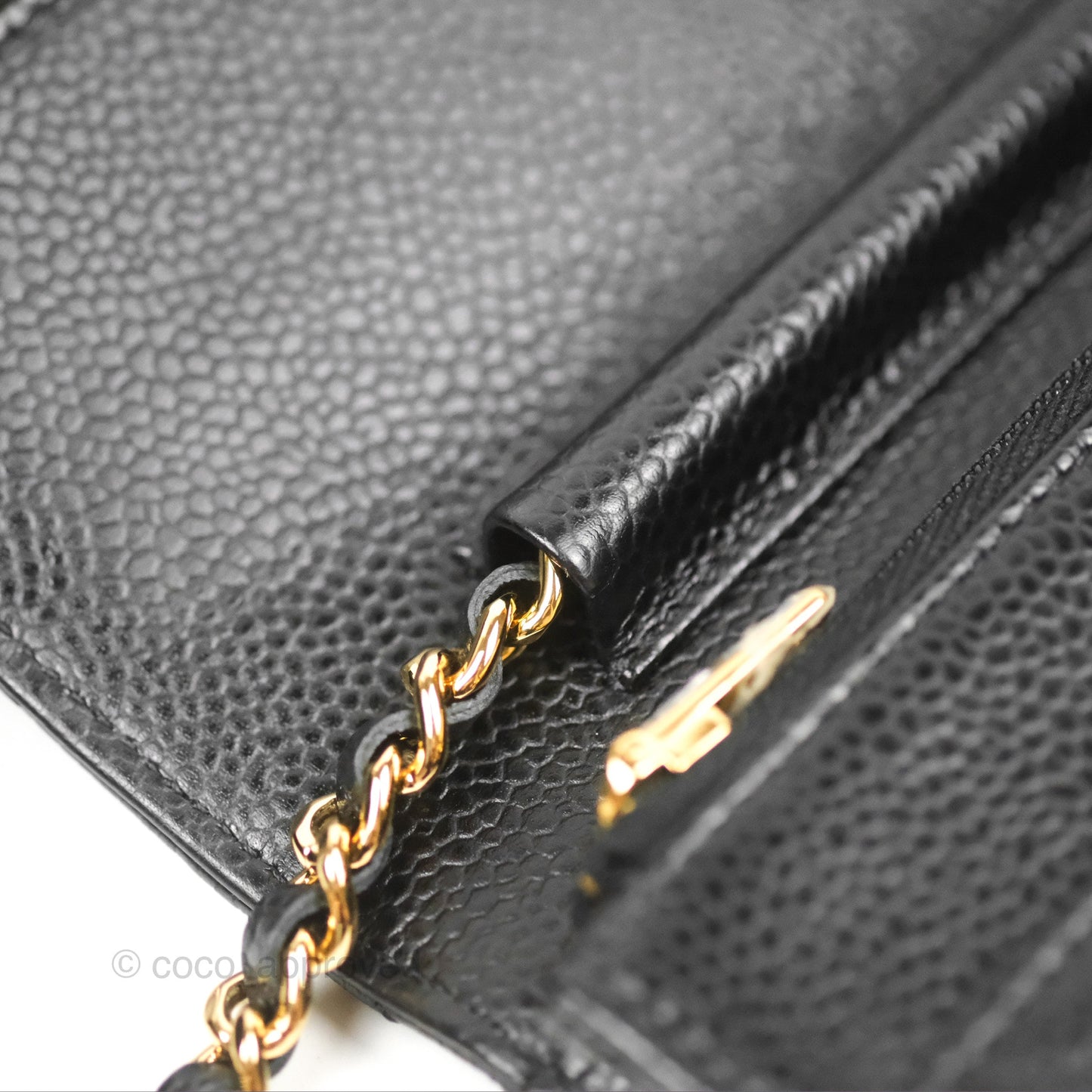 Chanel Classic Quilted WOC Black Caviar Gold Hardware