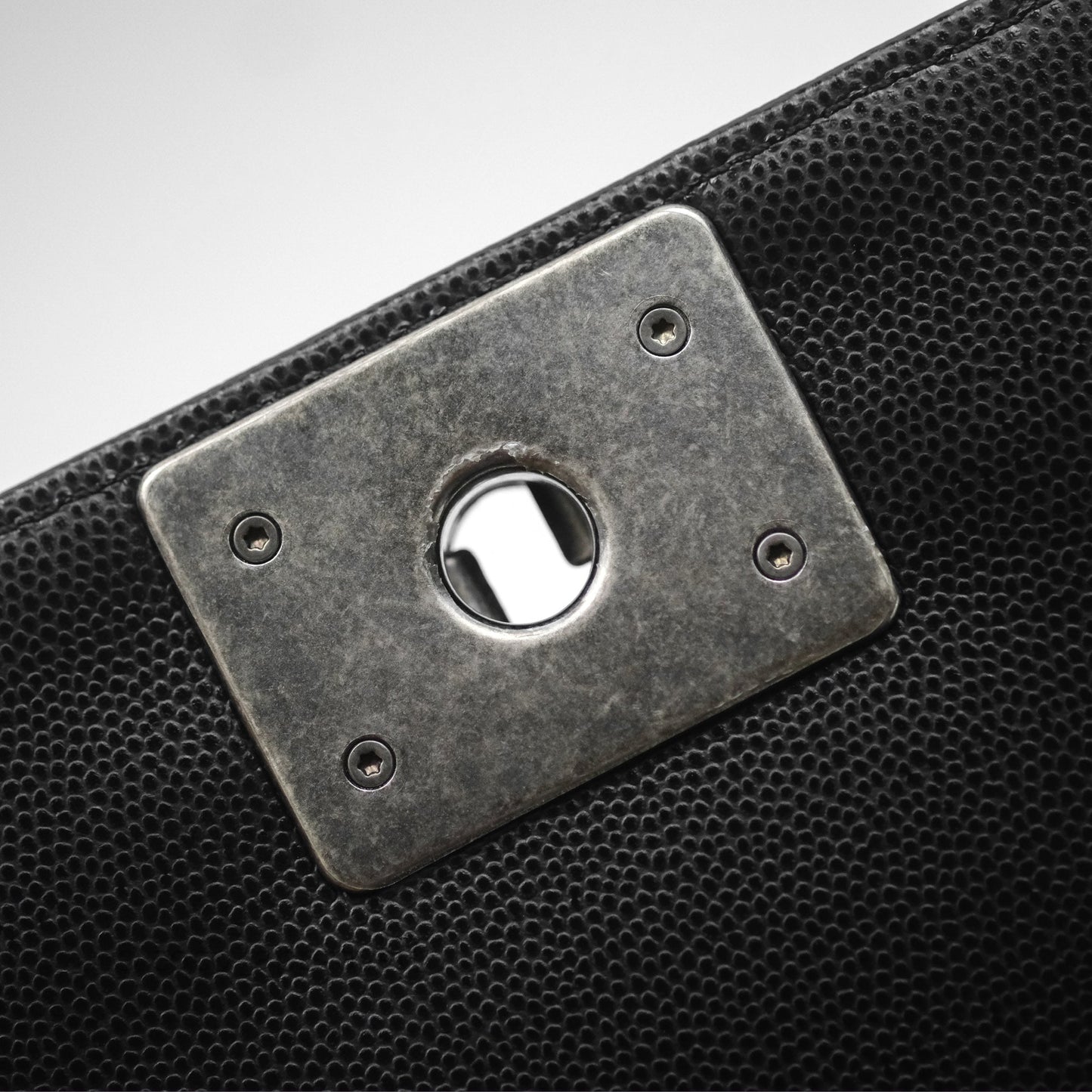 Chanel Small Boy Black Caviar Ruthenium Hardware
