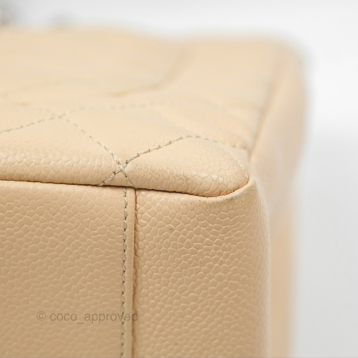 Chanel GST Beige Caviar Silver Hardware