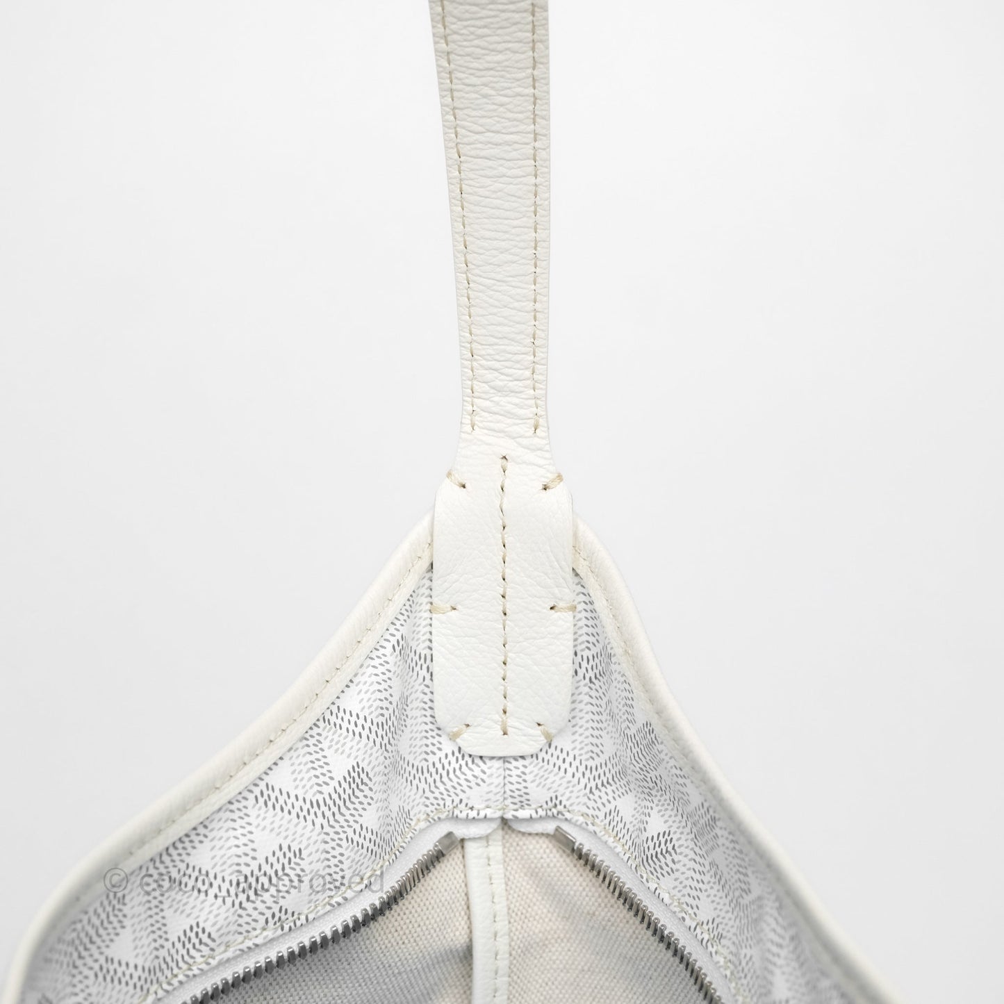 Goyard Bohème Hobo Bag PM White Goyardine Canvas