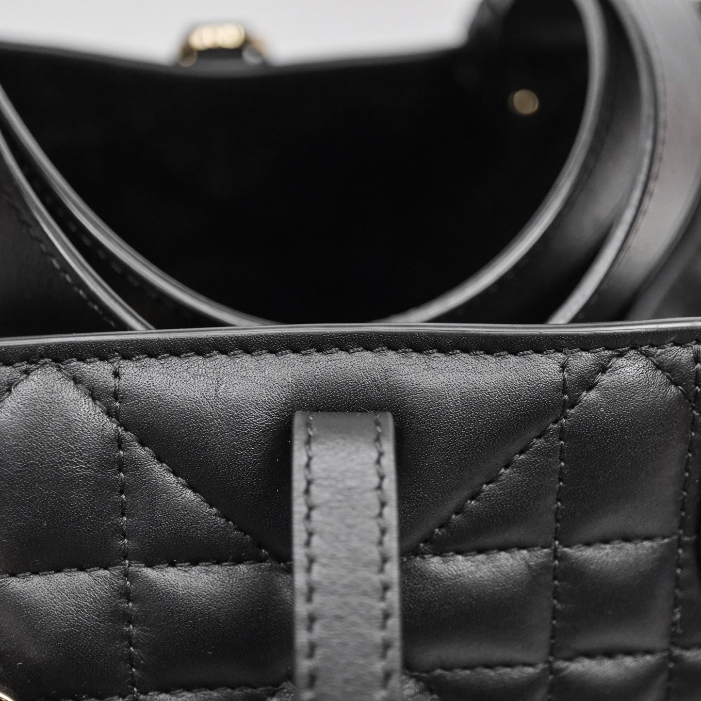 Christian Dior Medium Dior Toujours Bag Black Macrocannage Calfskin