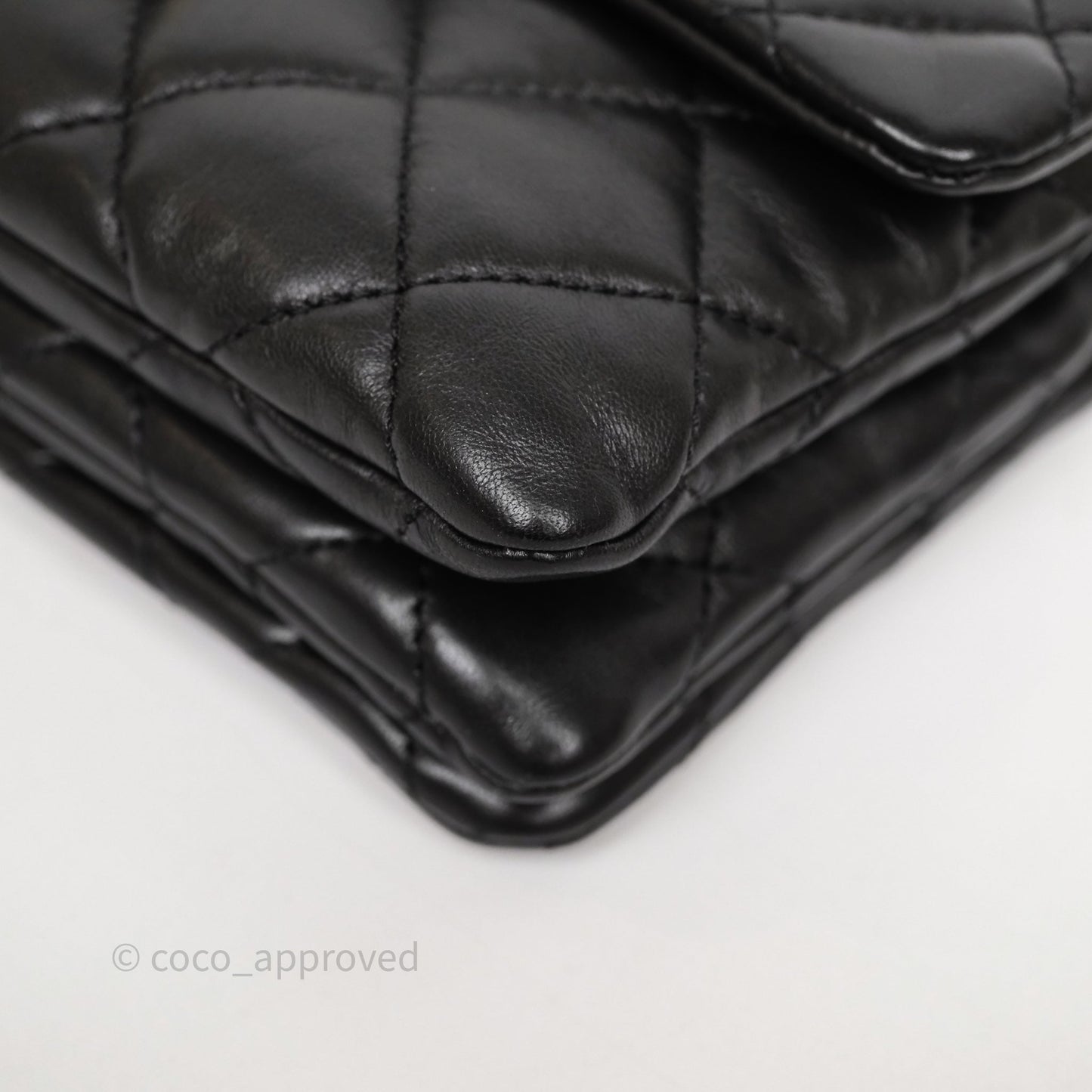 Chanel Small All Slide Adjustable Chain Flap Bag Black Lambskin Aged Gold Hardware 22K