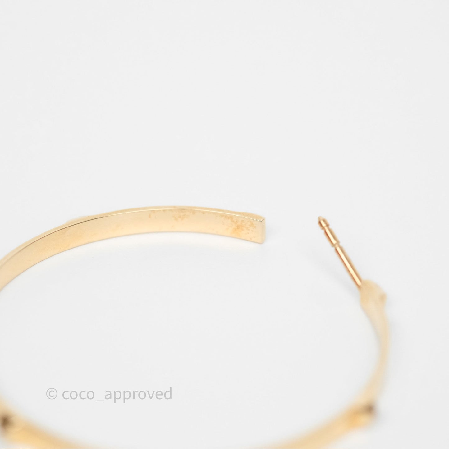 Hermès Mini Clous Hoop Earrings 18K Rose Gold