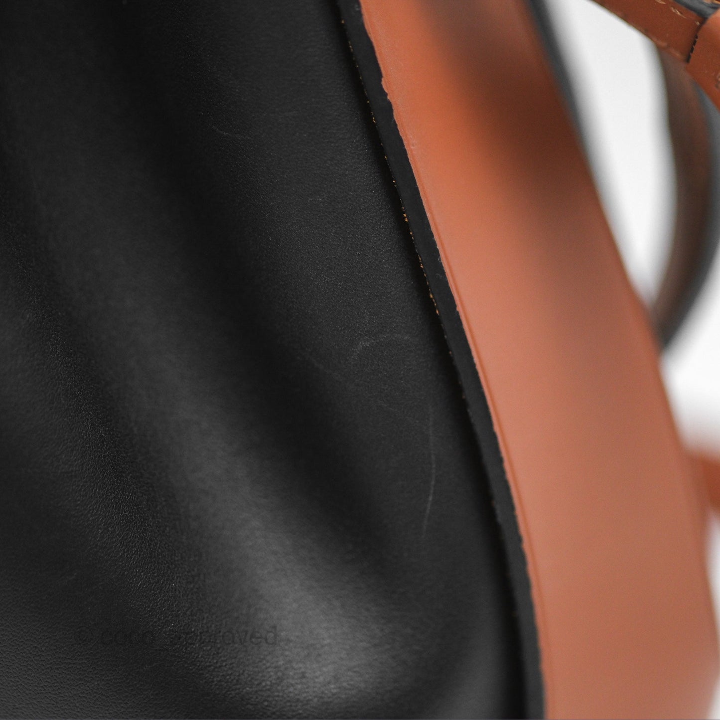 Loewe Small Balloon Bucket Bag Black Tan Calfskin
