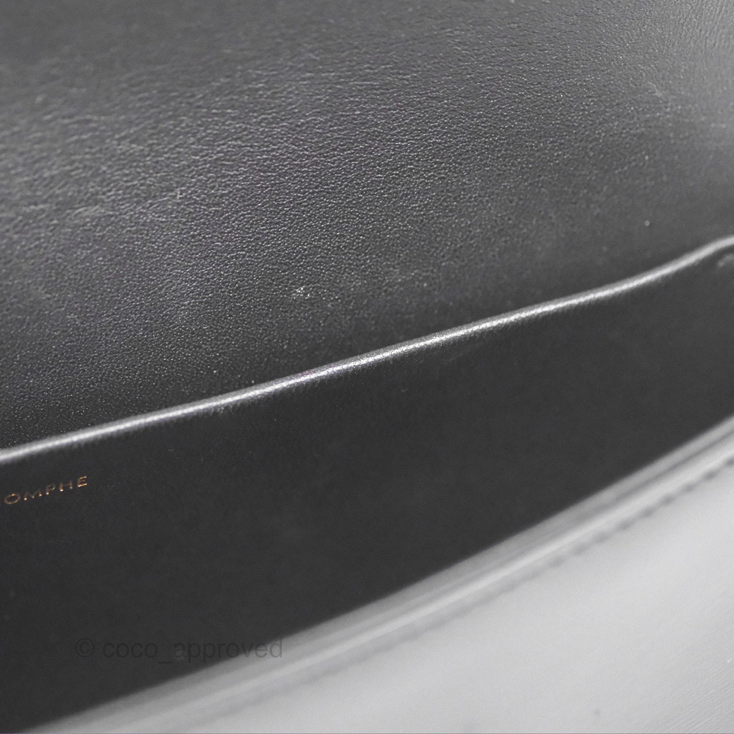 Celine Triomphe Shoulder Bag Black Calfskin