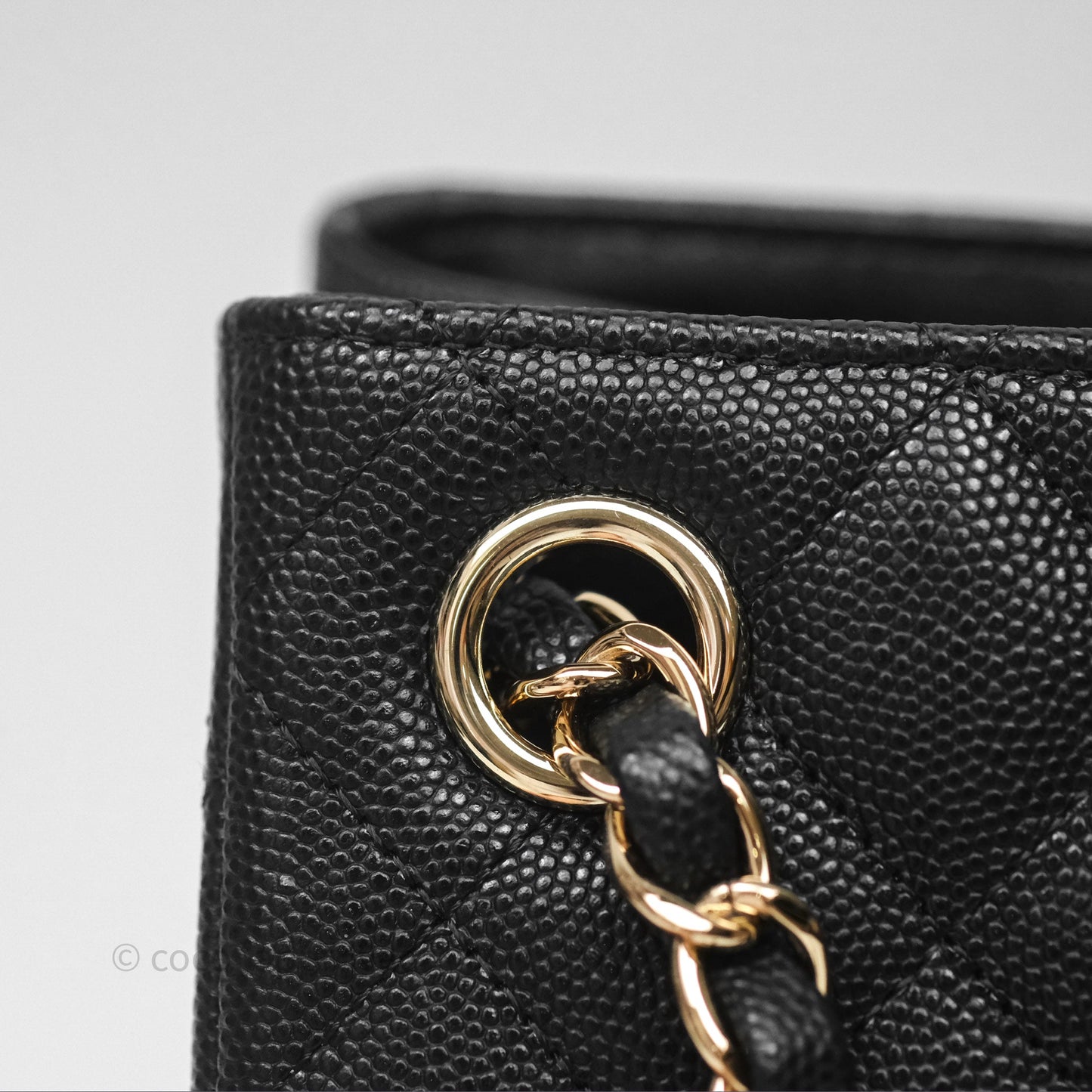 Chanel Mini Bucket Tote Black Caviar Gold Hardware 22S