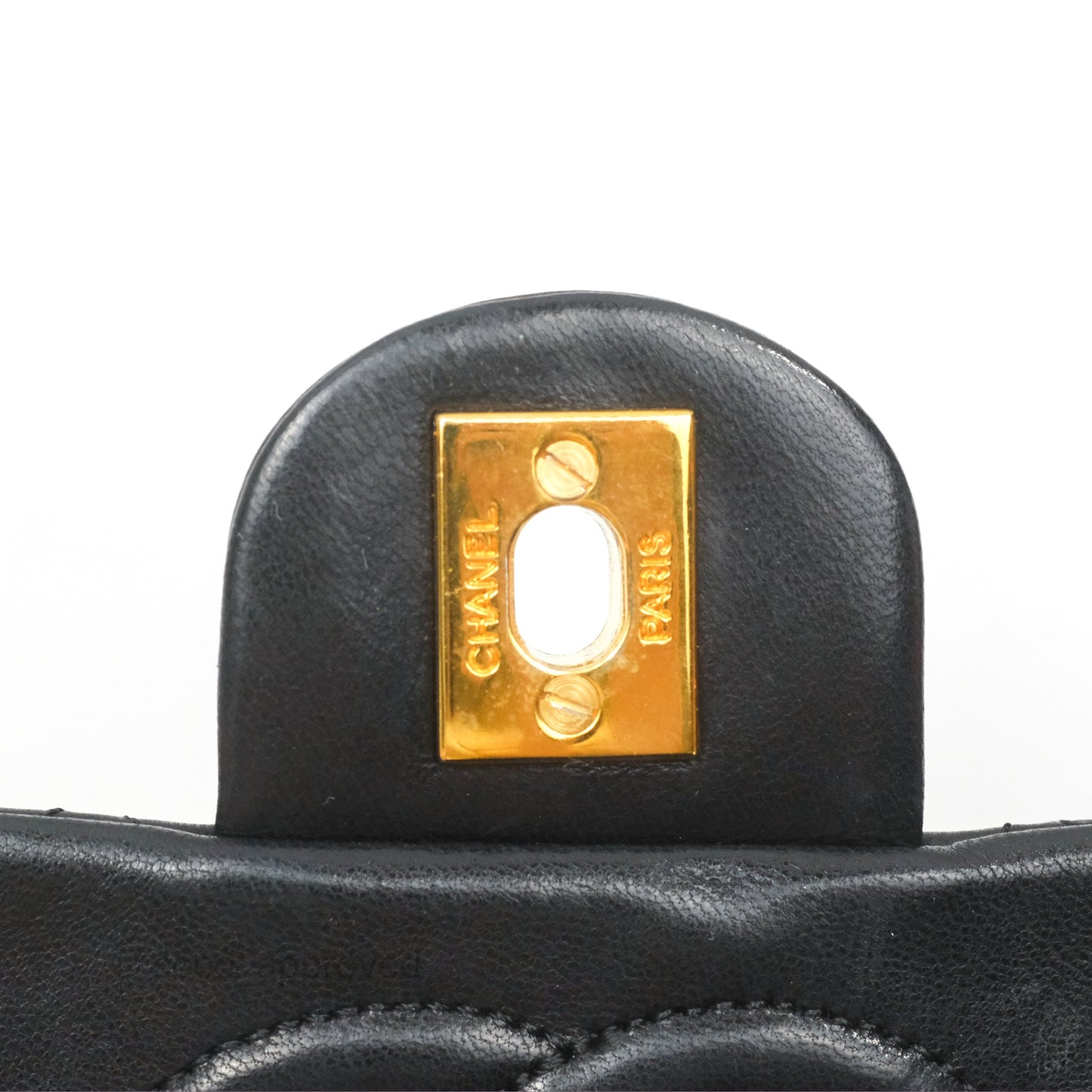 Chanel Vintage Mini Square Black Lambskin 24K Gold Hardware