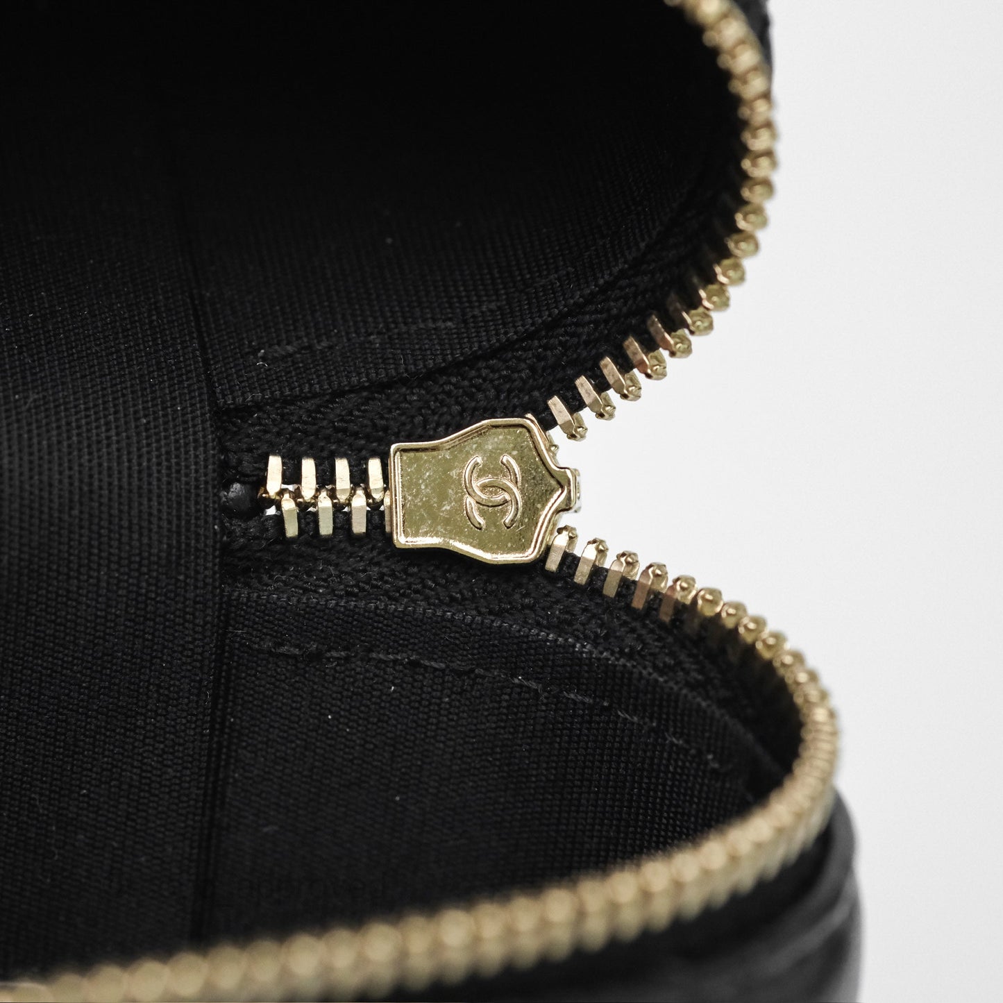 Chanel Trendy Vanity Phone Holder With Chain Black Lambskin Gold Hardware