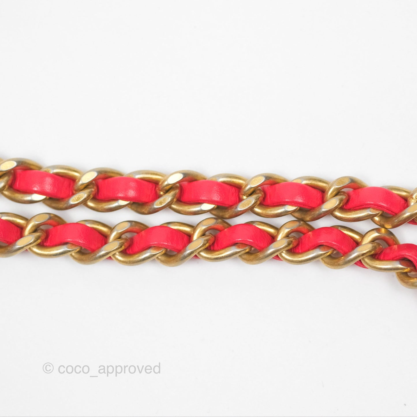 Chanel Mini Rectangular Pearl Crush Chilli Red Lambskin Aged Gold Hardware