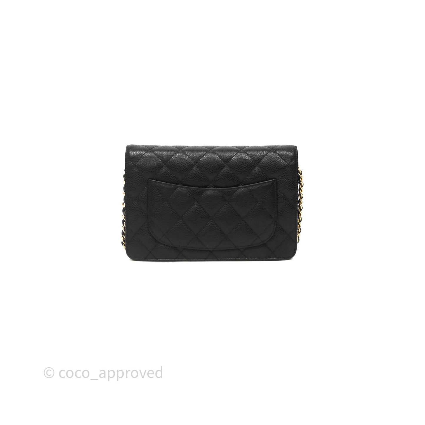 Chanel Quilted WOC Black Caviar Gold Hardware