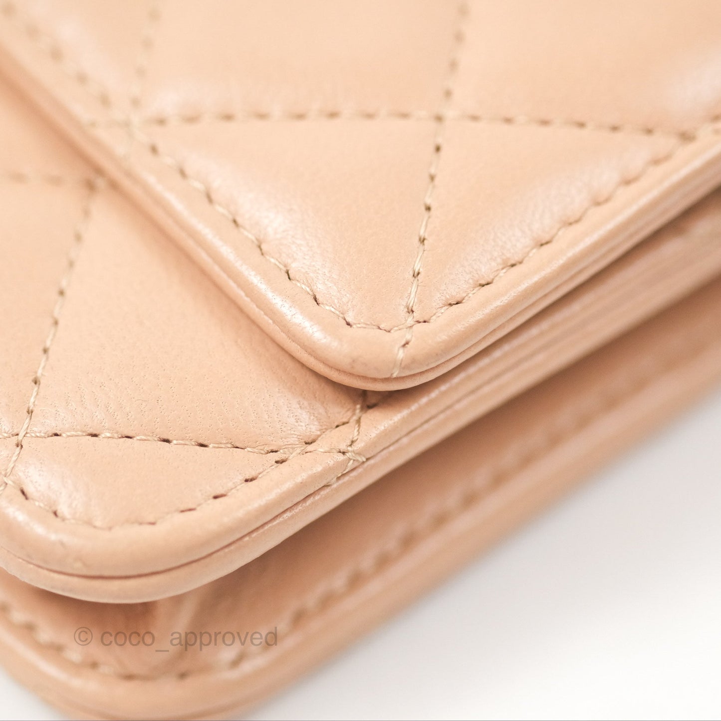 Chanel Trendy CC WOC Quilted Beige Lambskin Gold Hardware